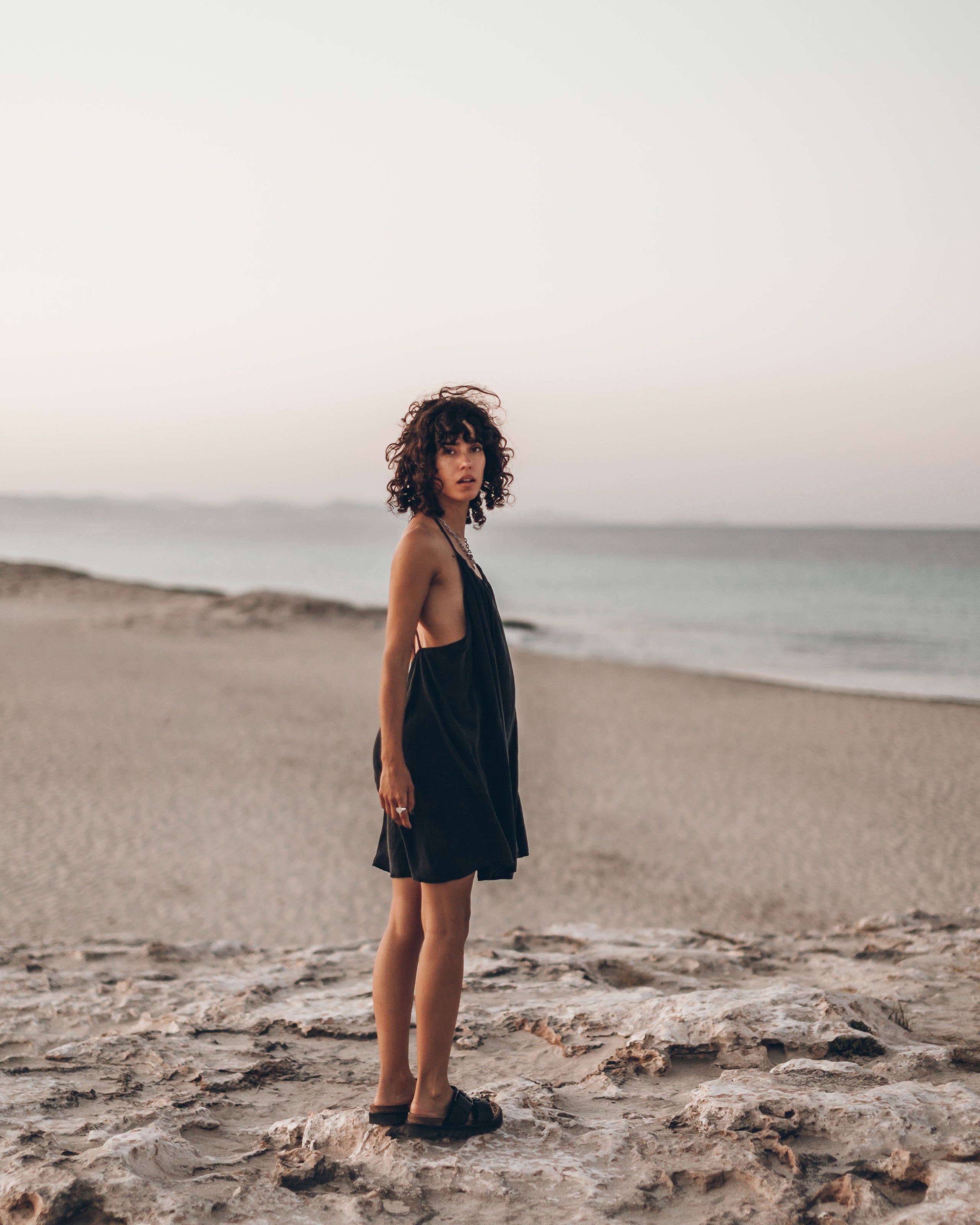 The Black Short Beach Dress