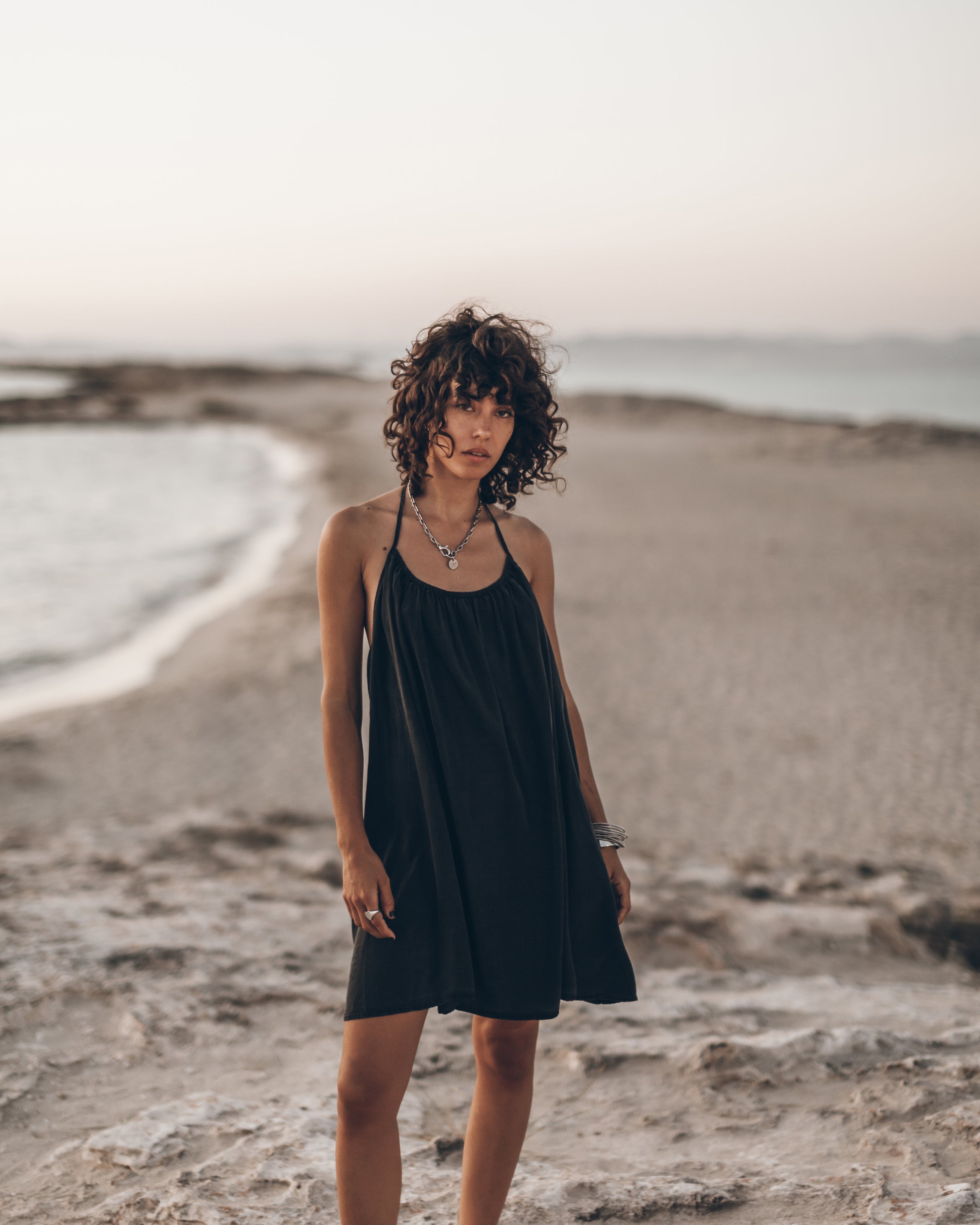 The Black Short Beach Dress