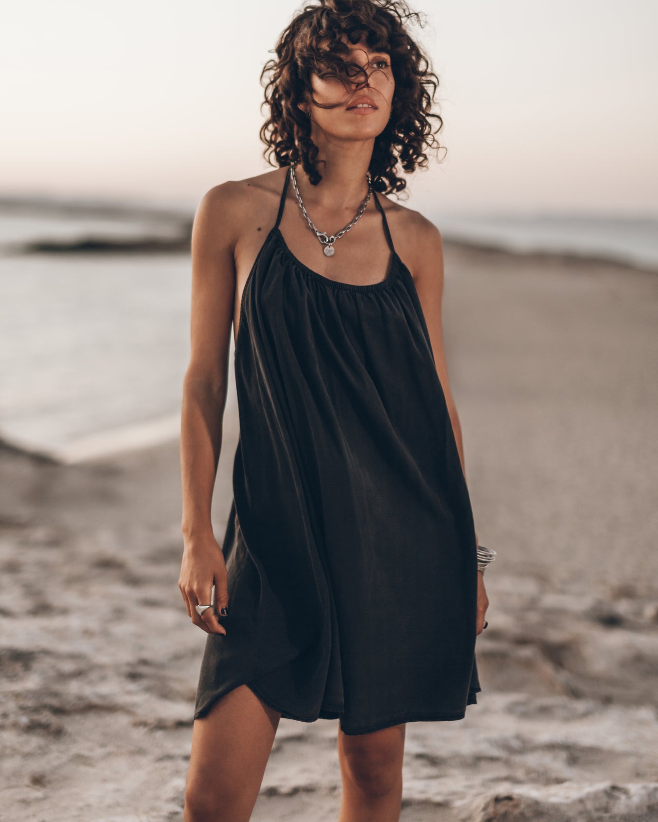 The Black Short Beach Dress
