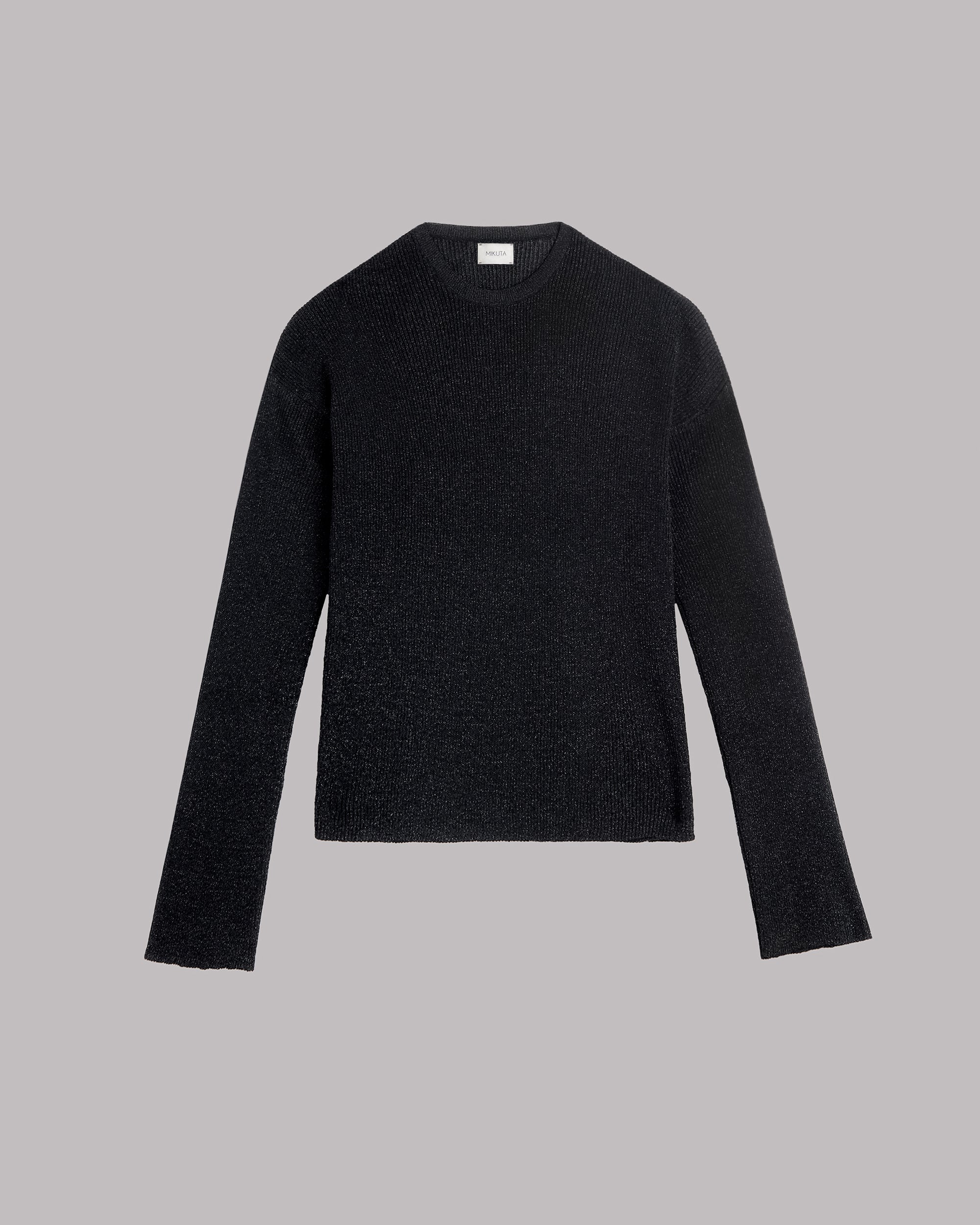 The Black Sparkly Loose Knitted Sweater