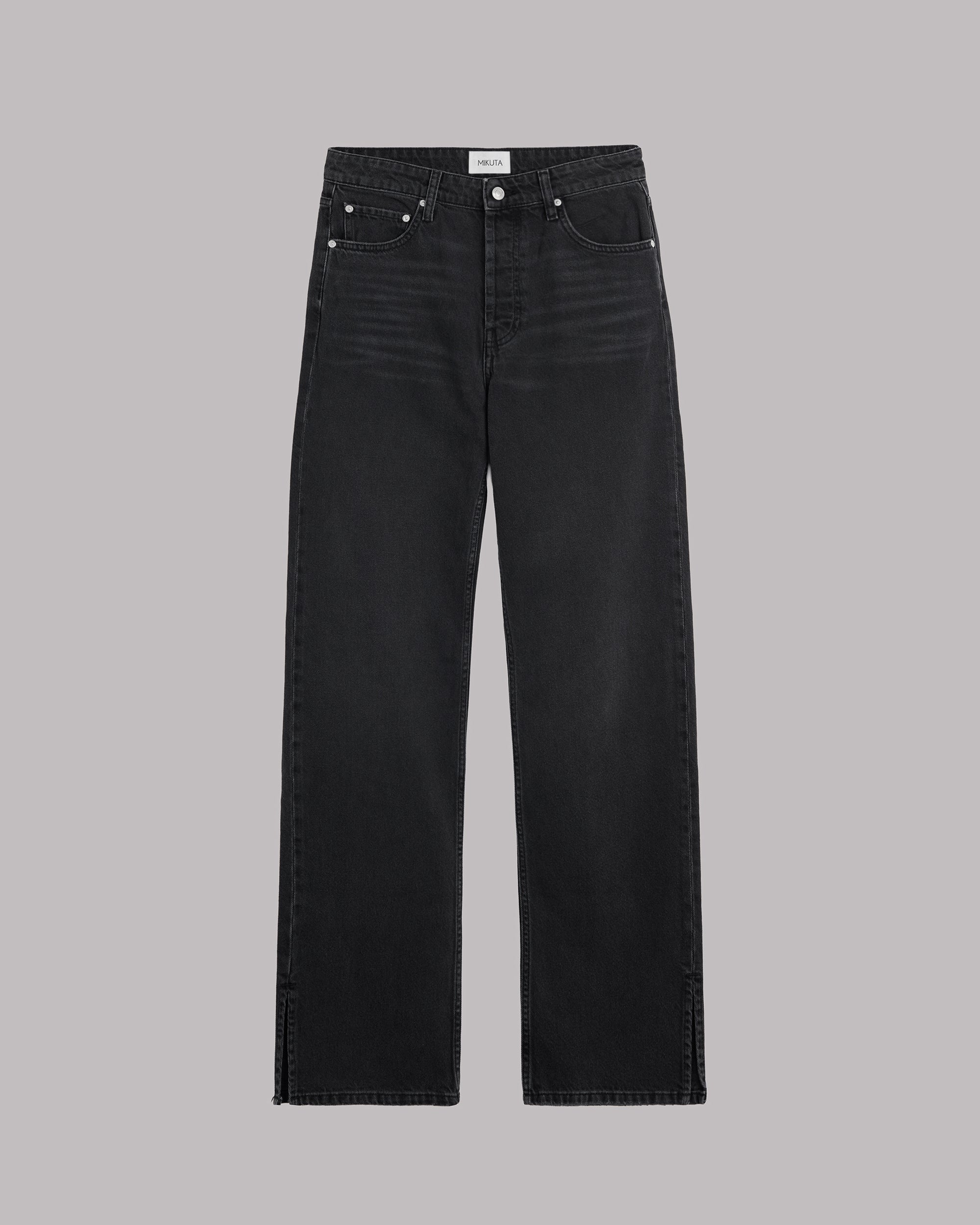 The Black Straight Slit Jeans