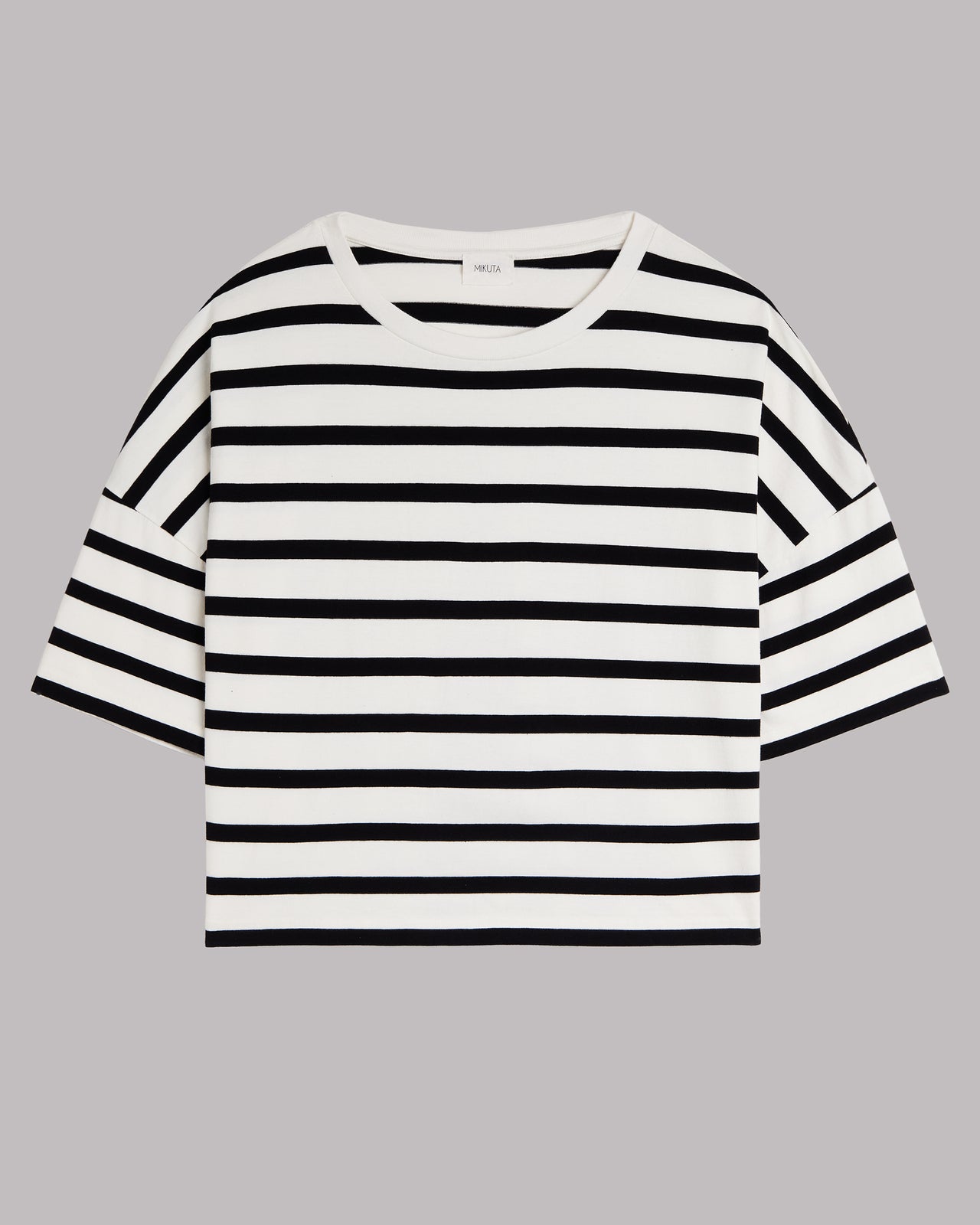 The Black Striped Loose Cotton T-Shirt