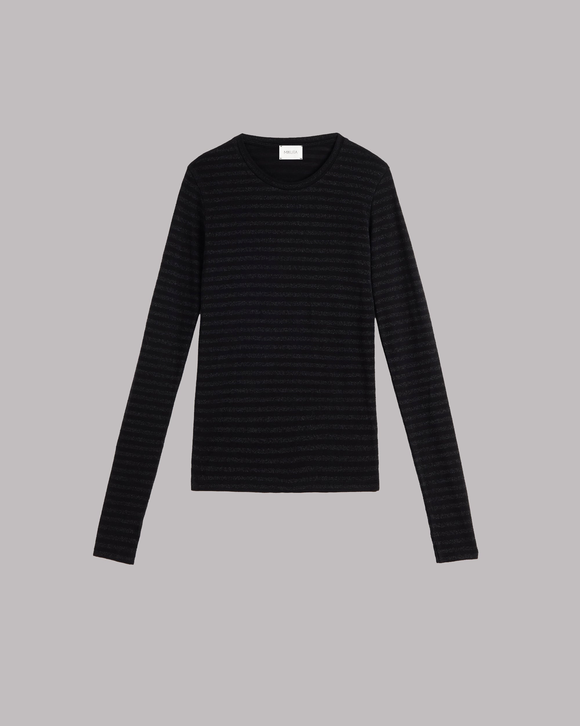 The Black Striped Sparkly Thin Longsleeve