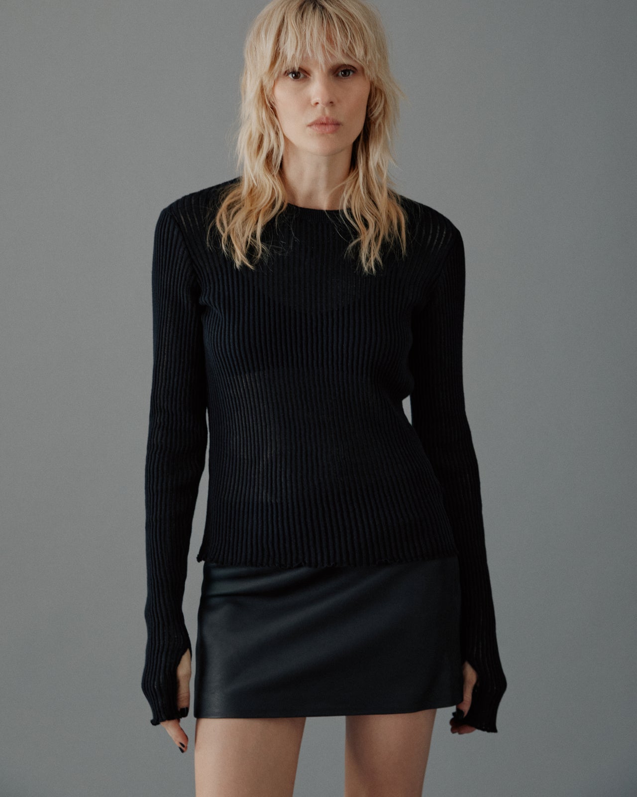 The Black Striped Thin Longsleeve