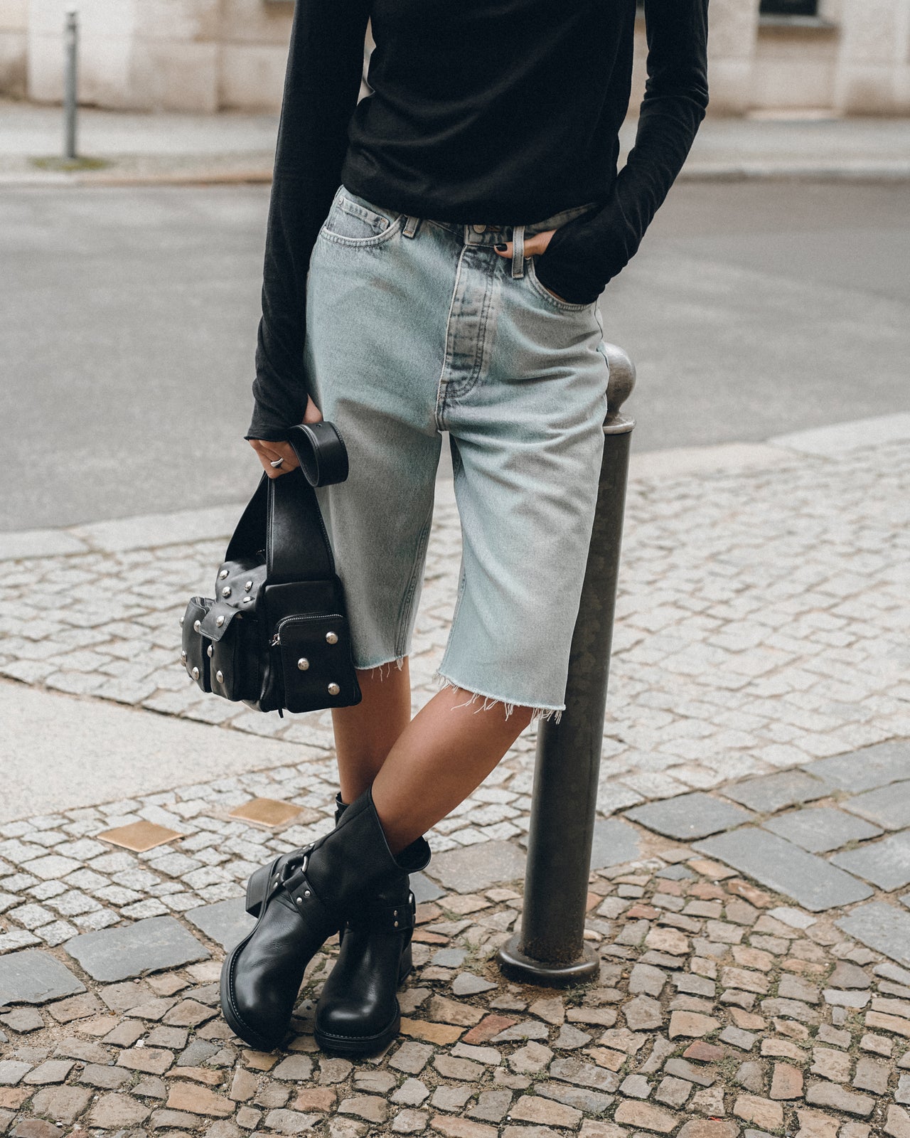 The Blue Denim Bermuda Shorts