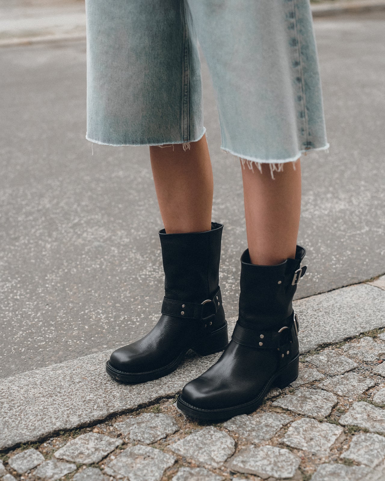 The Black Buckle Boots