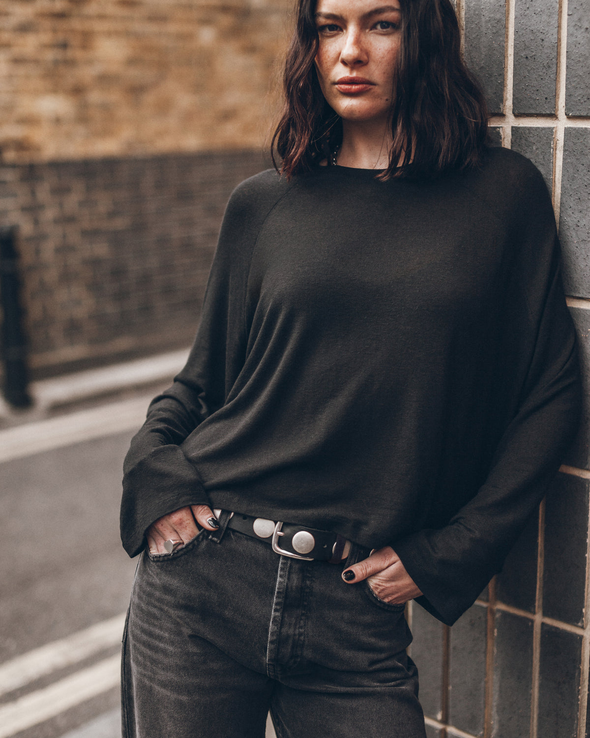 The Black Wool Blend Longsleeve