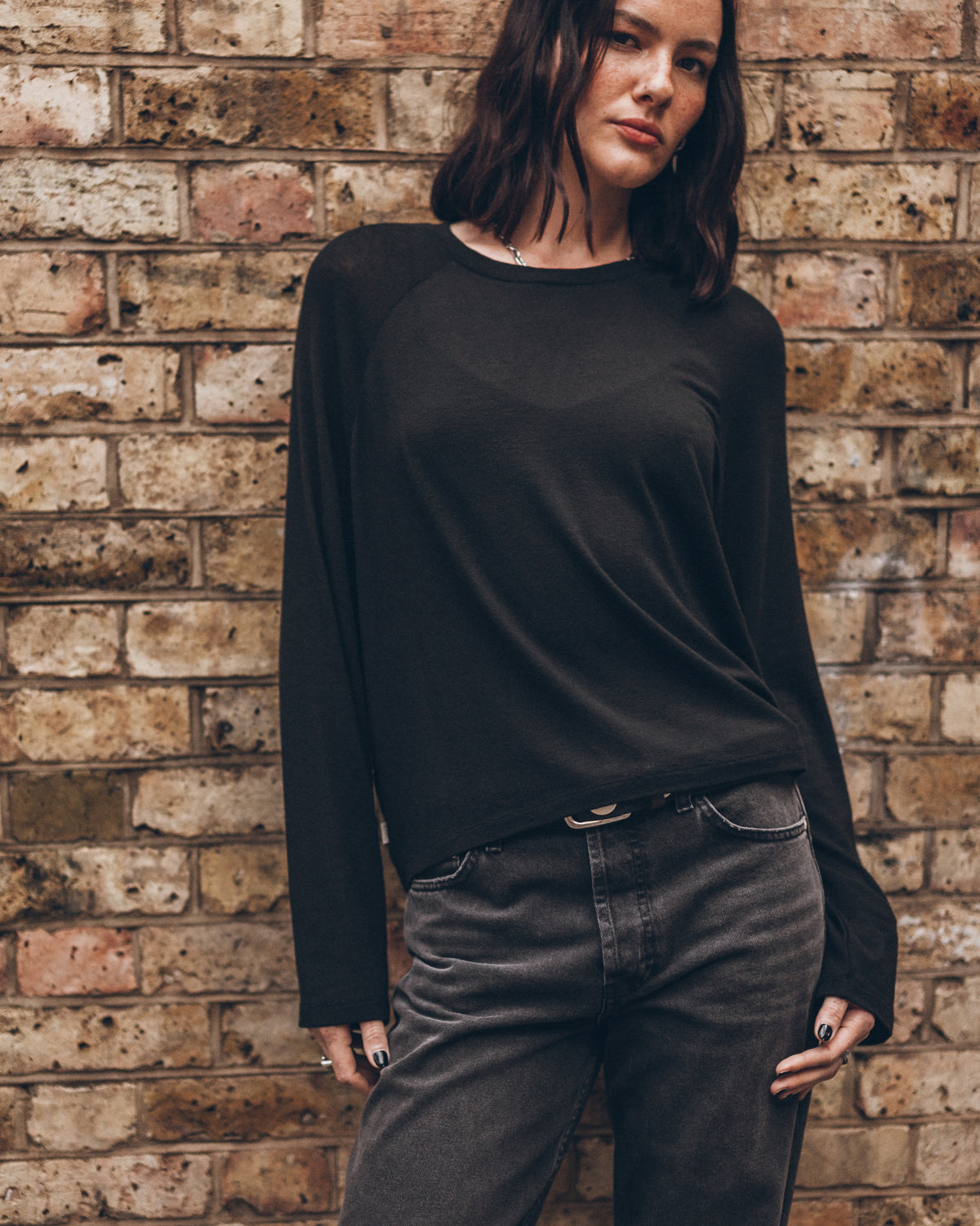The Black Wool Blend Longsleeve