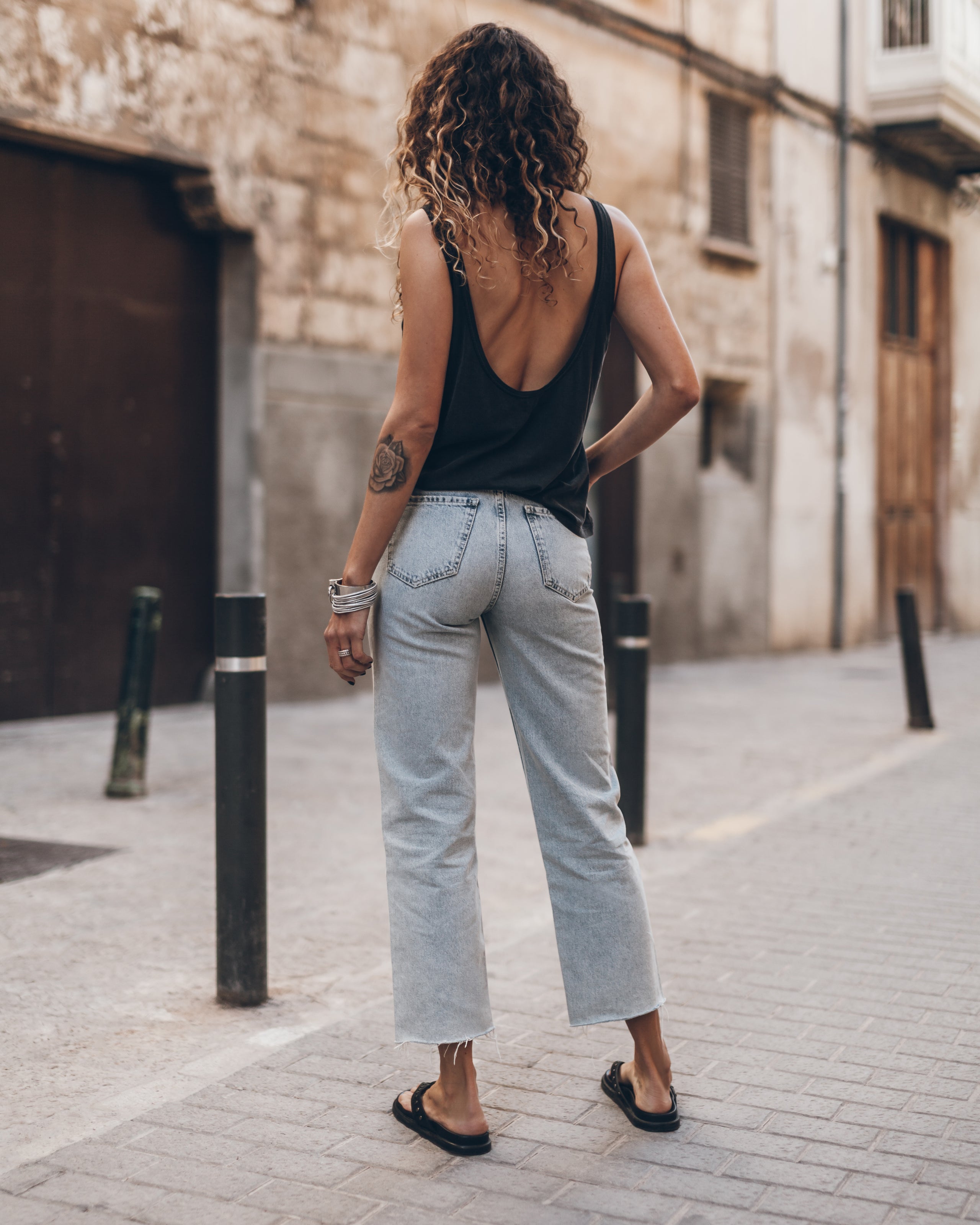 The Dark Low Back Base Tank Top