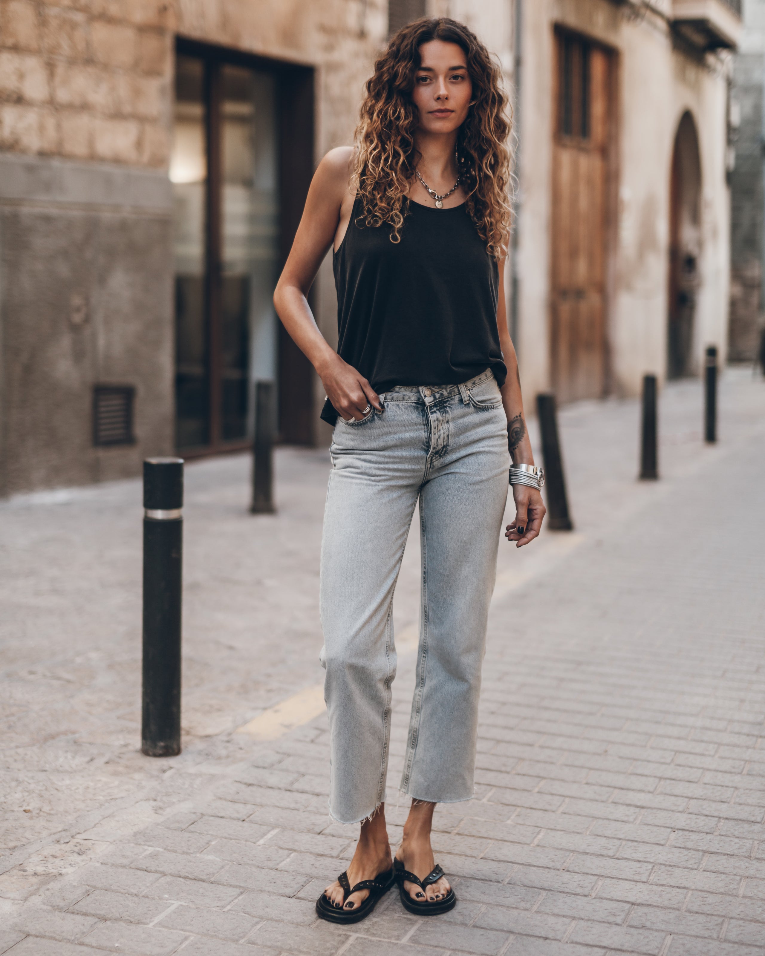 The Dark Low Back Base Tank Top