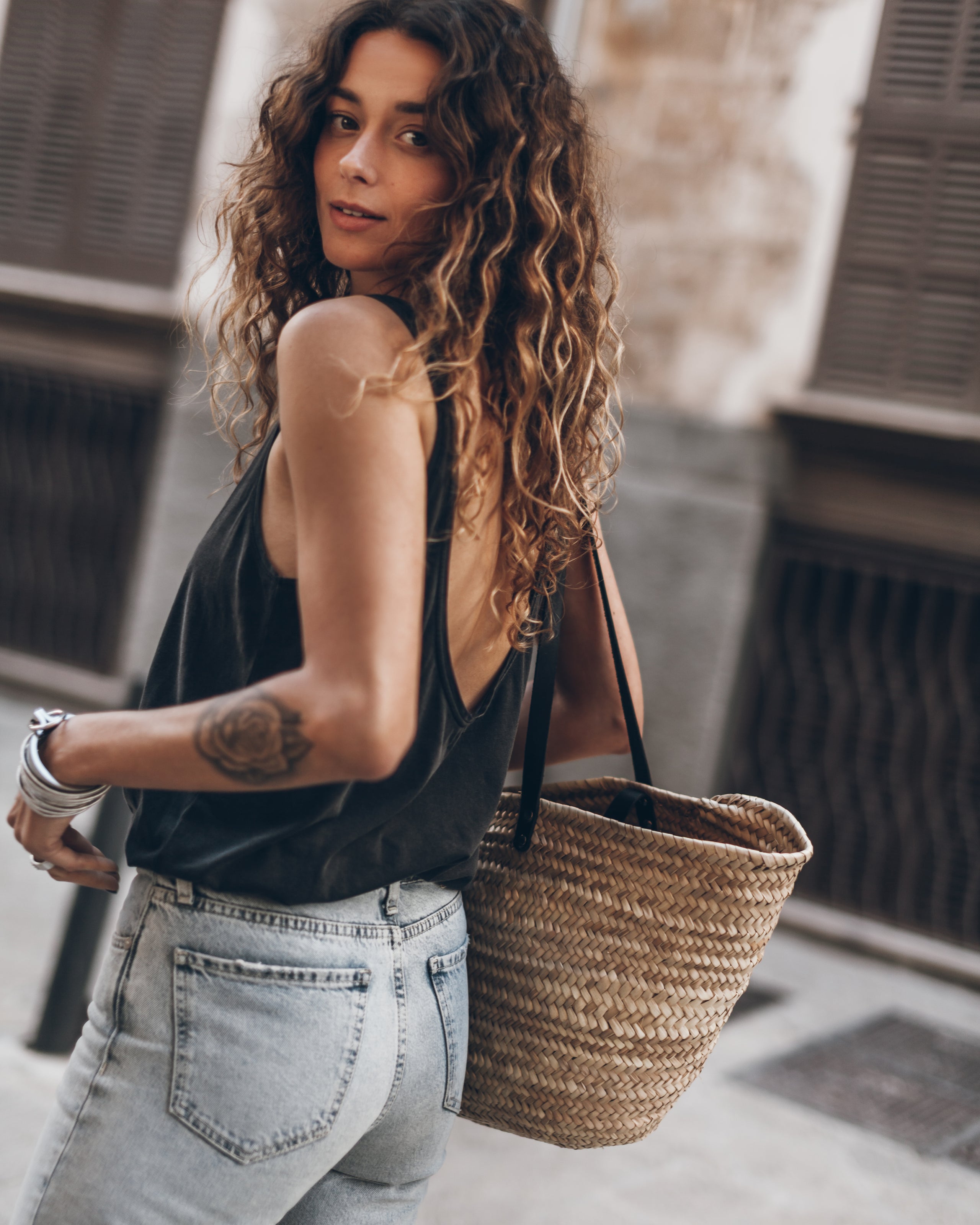 The Dark Low Back Base Tank Top