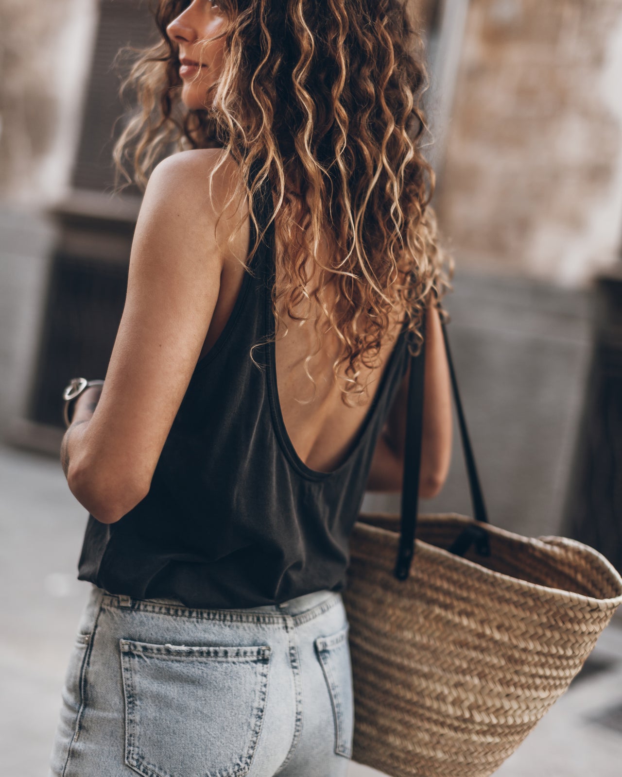The Dark Low Back Base Tank Top