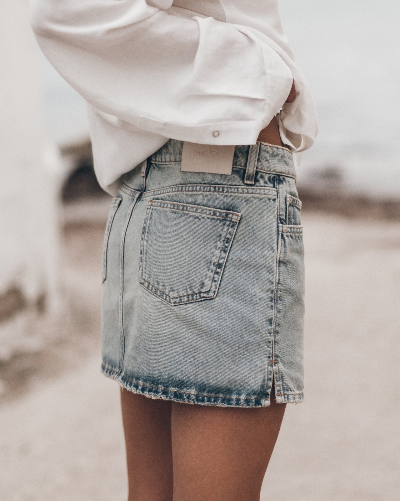 The Blue Denim Skirt