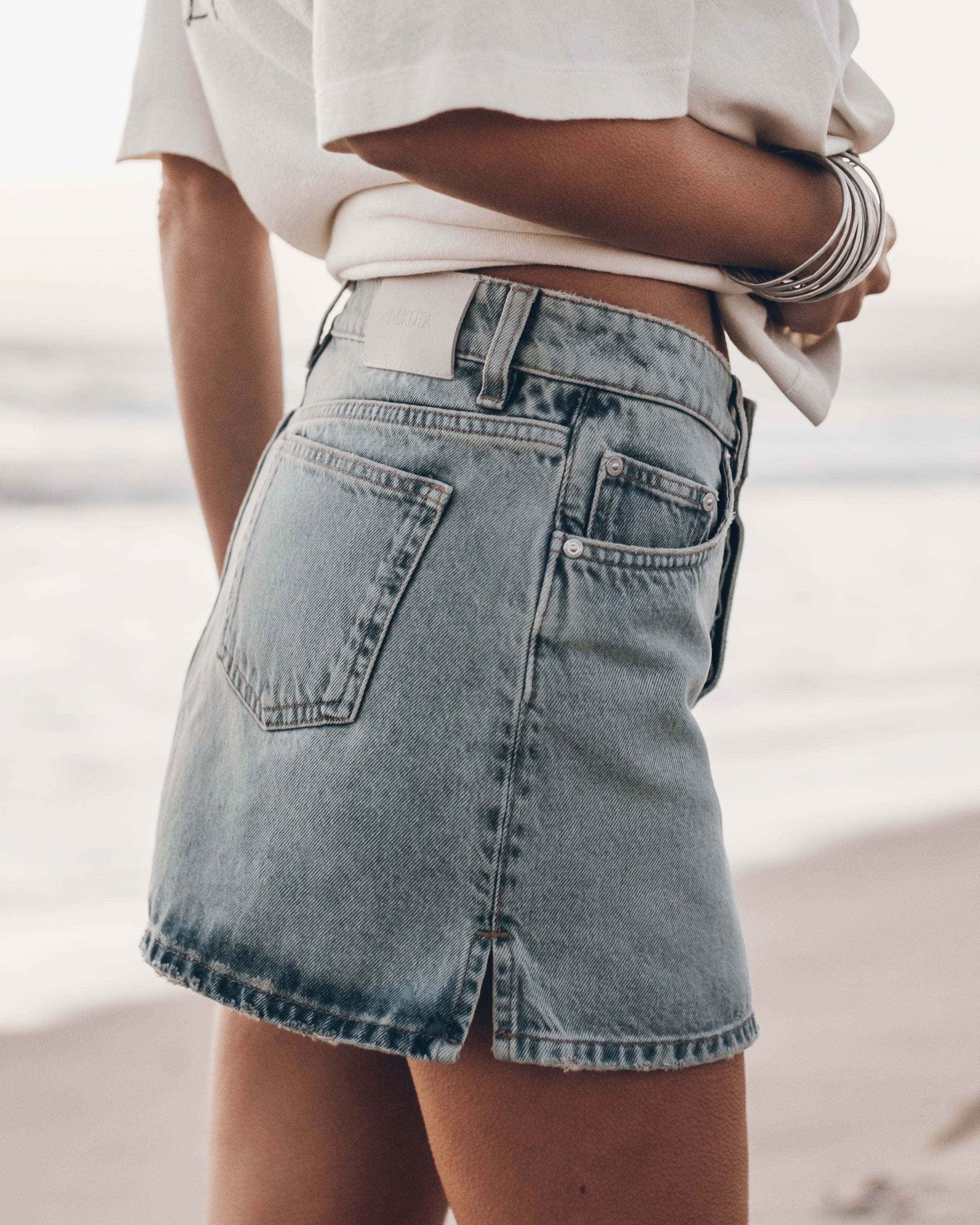 The Blue Denim Skirt