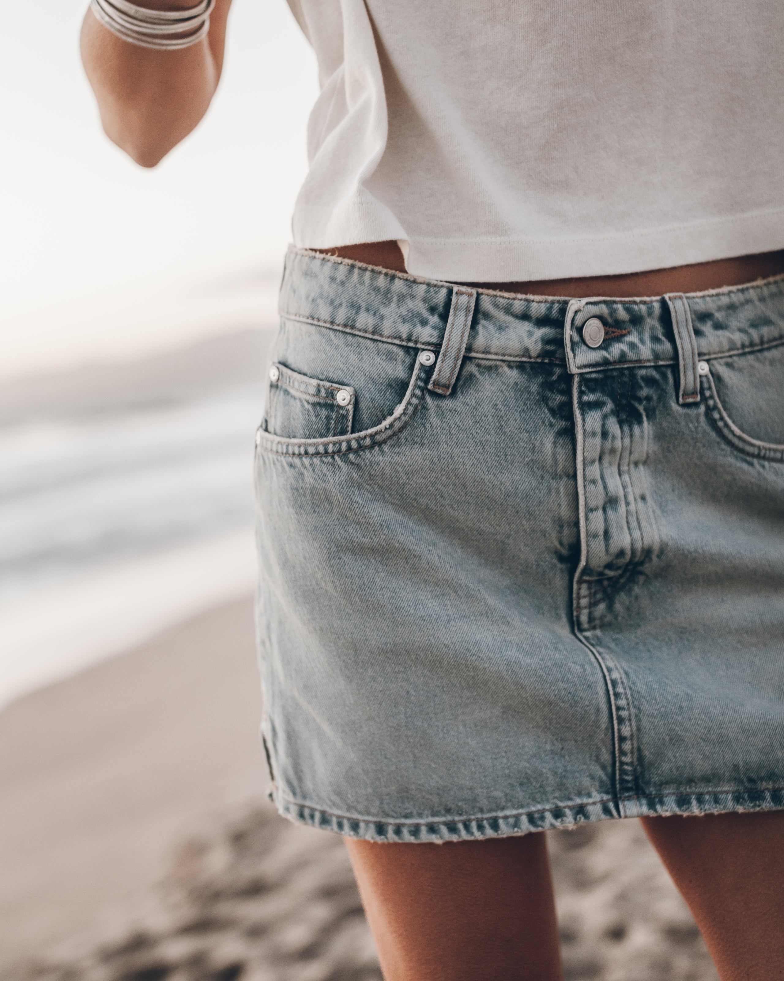The Blue Denim Skirt