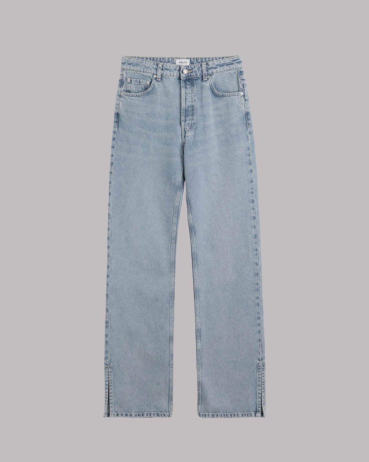 The Blue Straight Slit Jeans