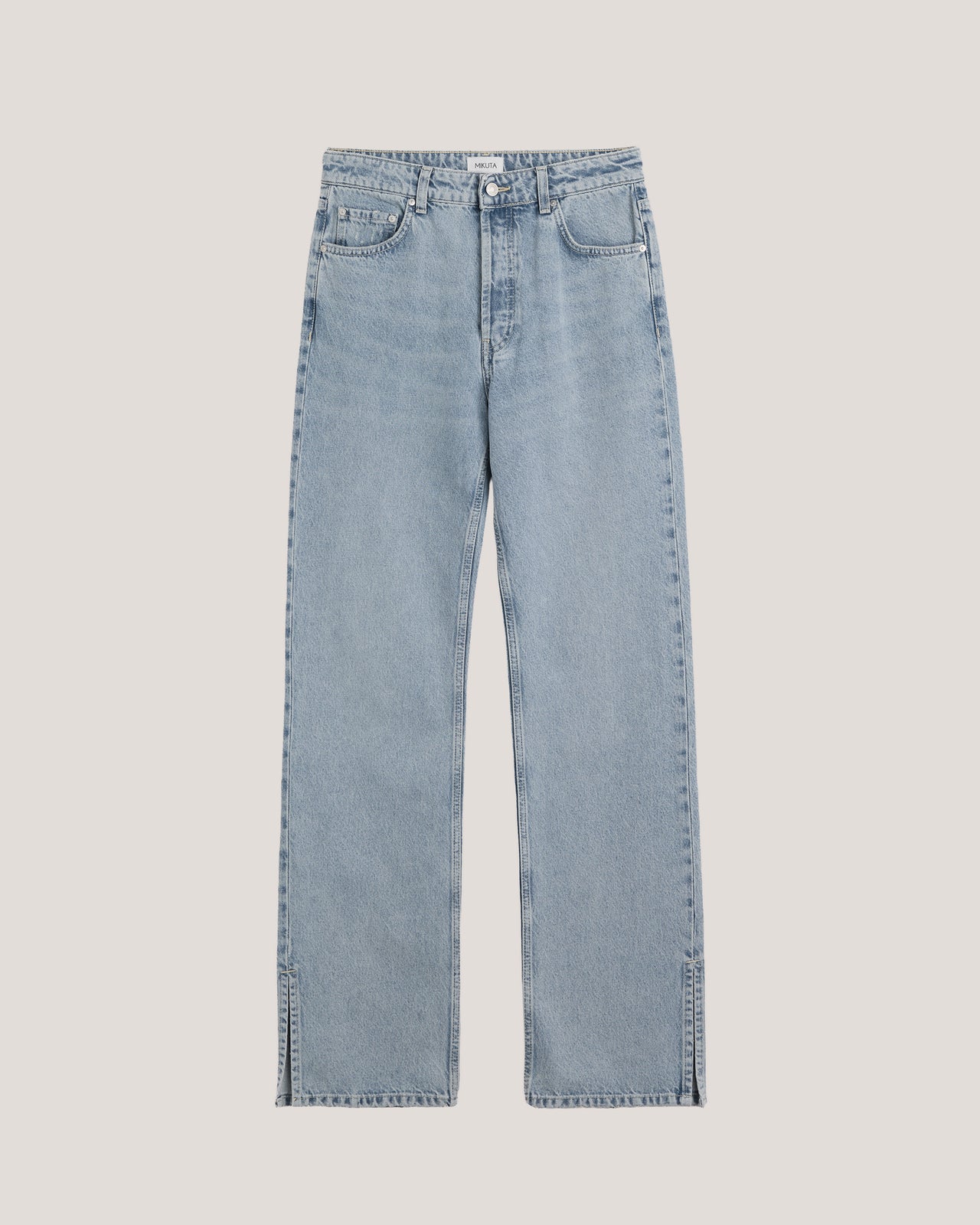 The Blue Straight Slit Jeans