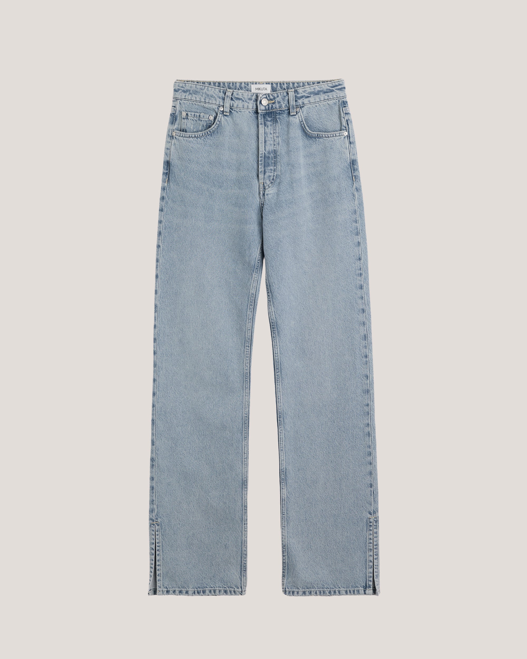 The Blue Straight Slit Jeans