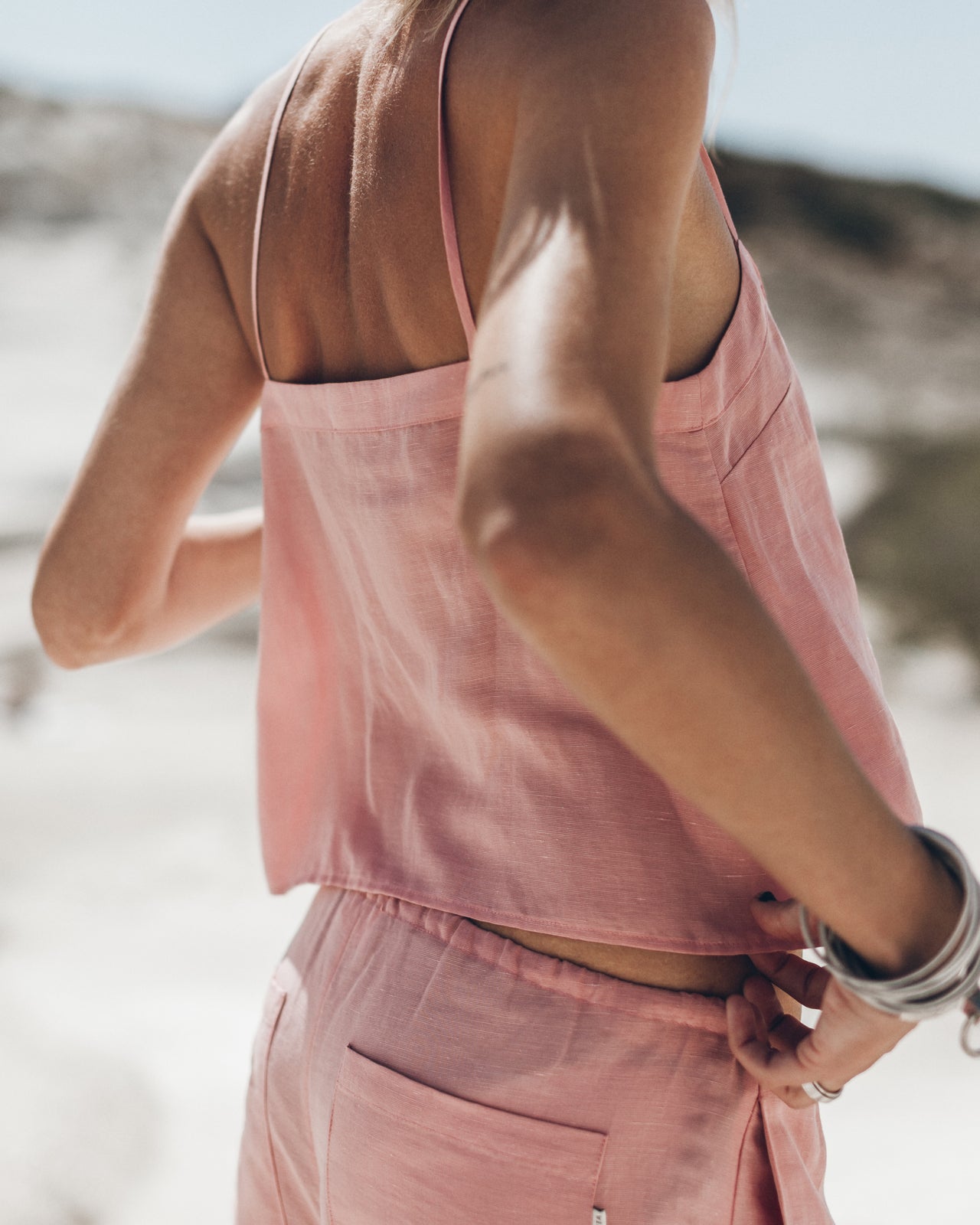 The Blush Buttoned Top