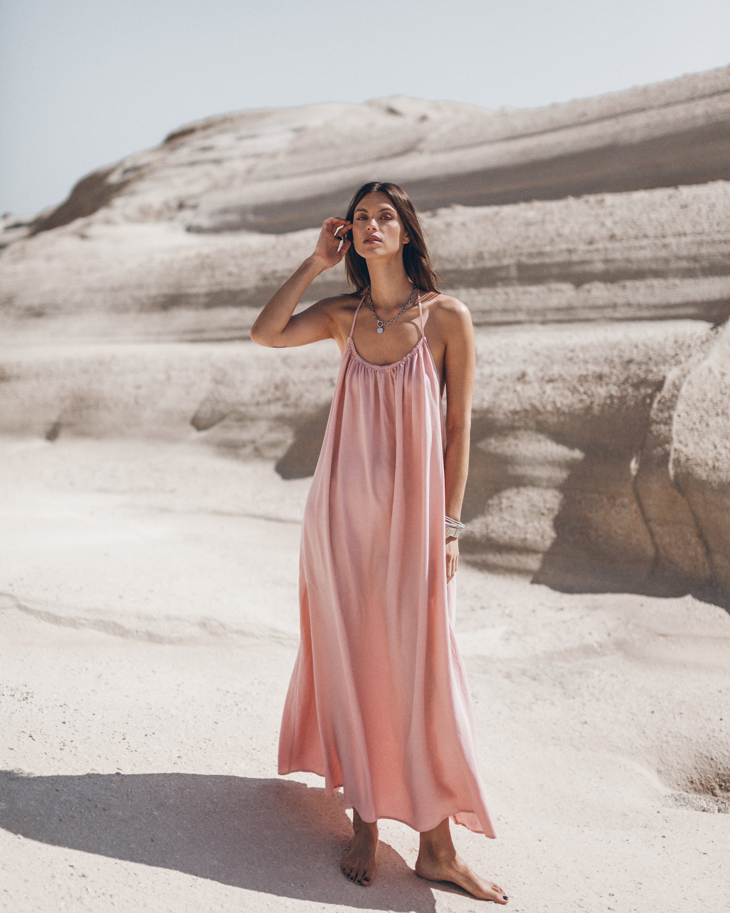 MIKUTA | The Blush Long Beach Dress | Designer Clothes & Apparel | XS