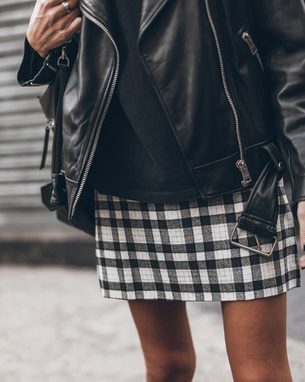 The Black&White Check Skirt