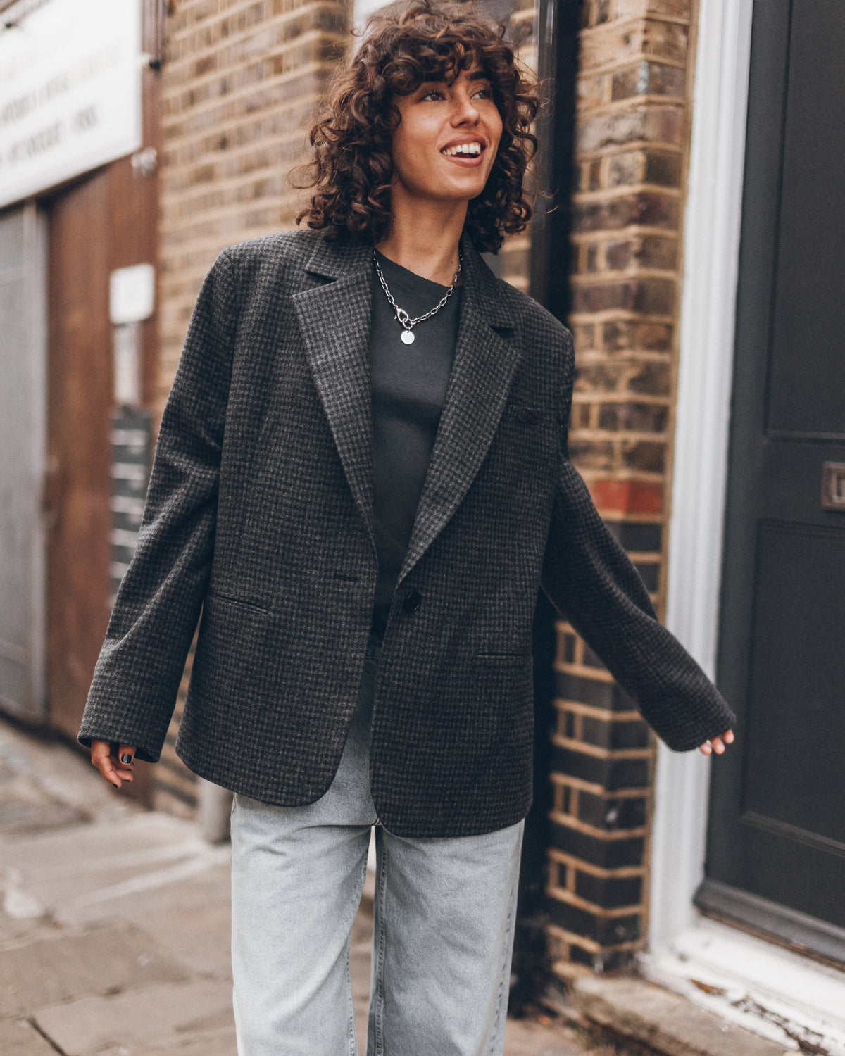 The Check Oversized Blazer