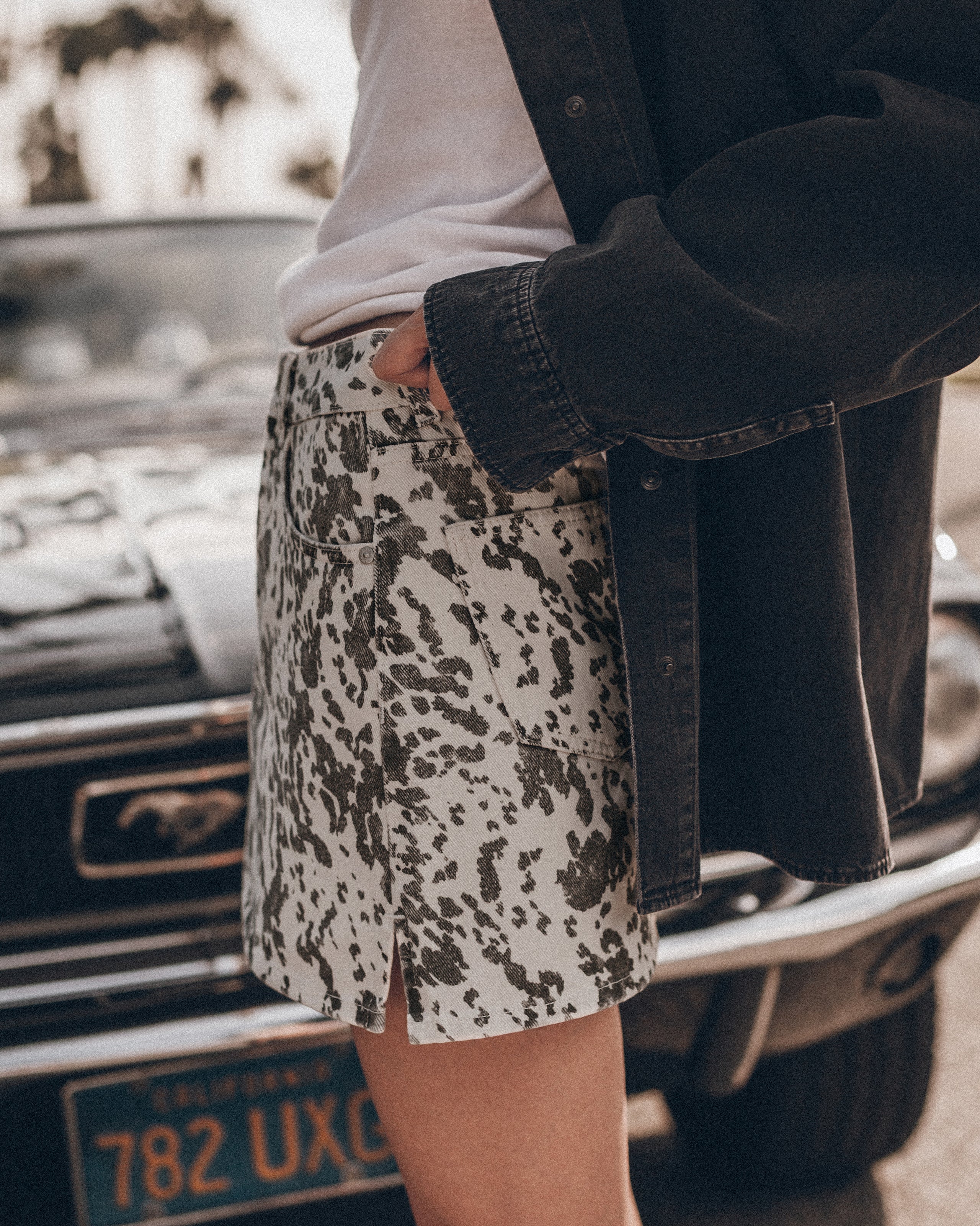 The Dalmatian Denim Skirt