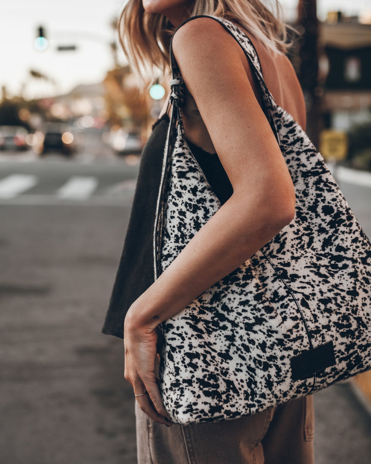 The Dalmatian Leather Hobo Bag