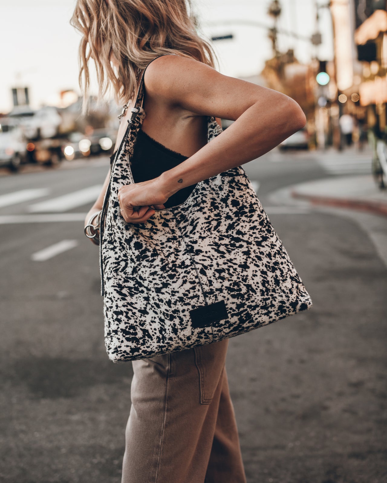 The Dalmatian Leather Hobo Bag