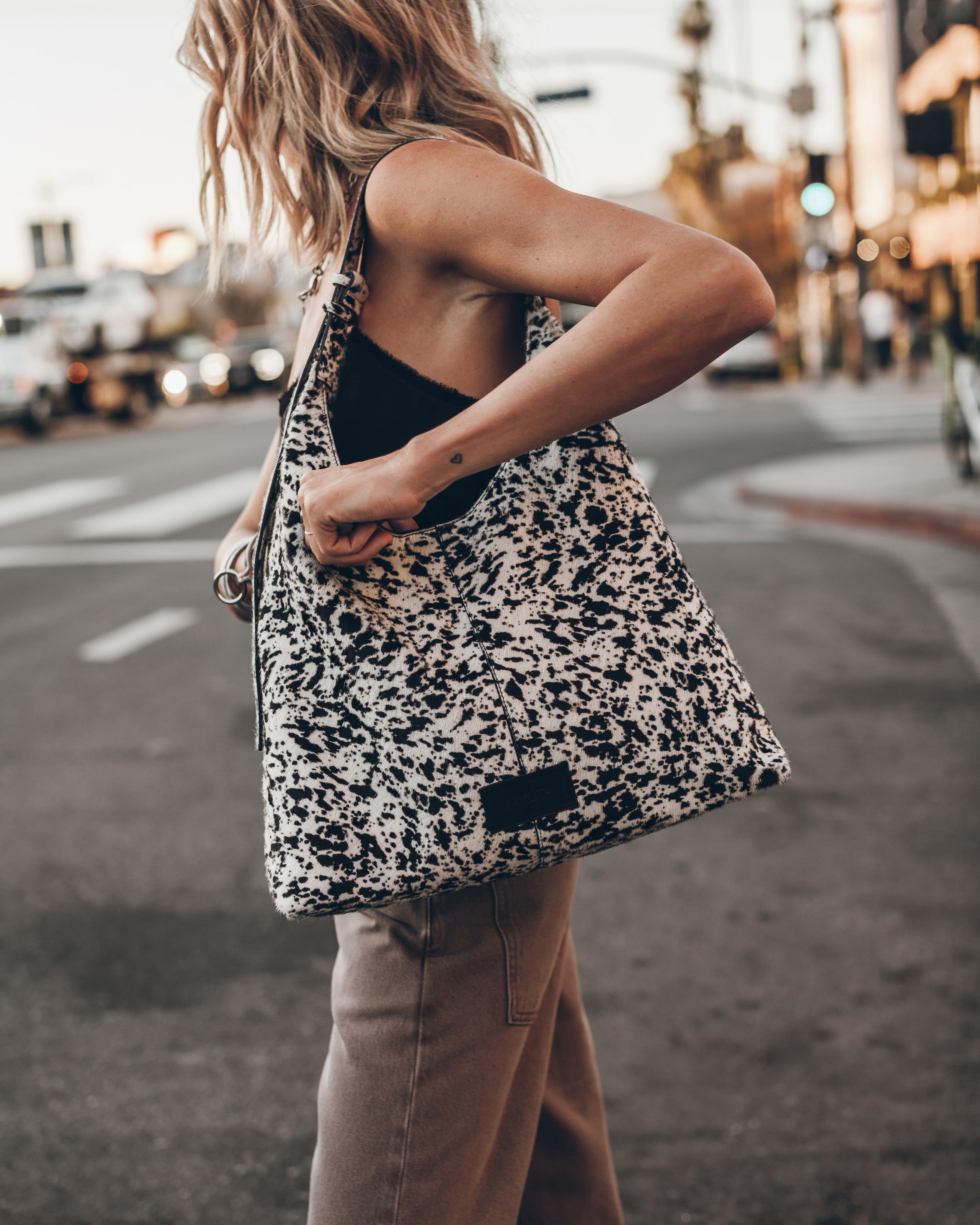 The Dalmatian Leather Hobo Bag