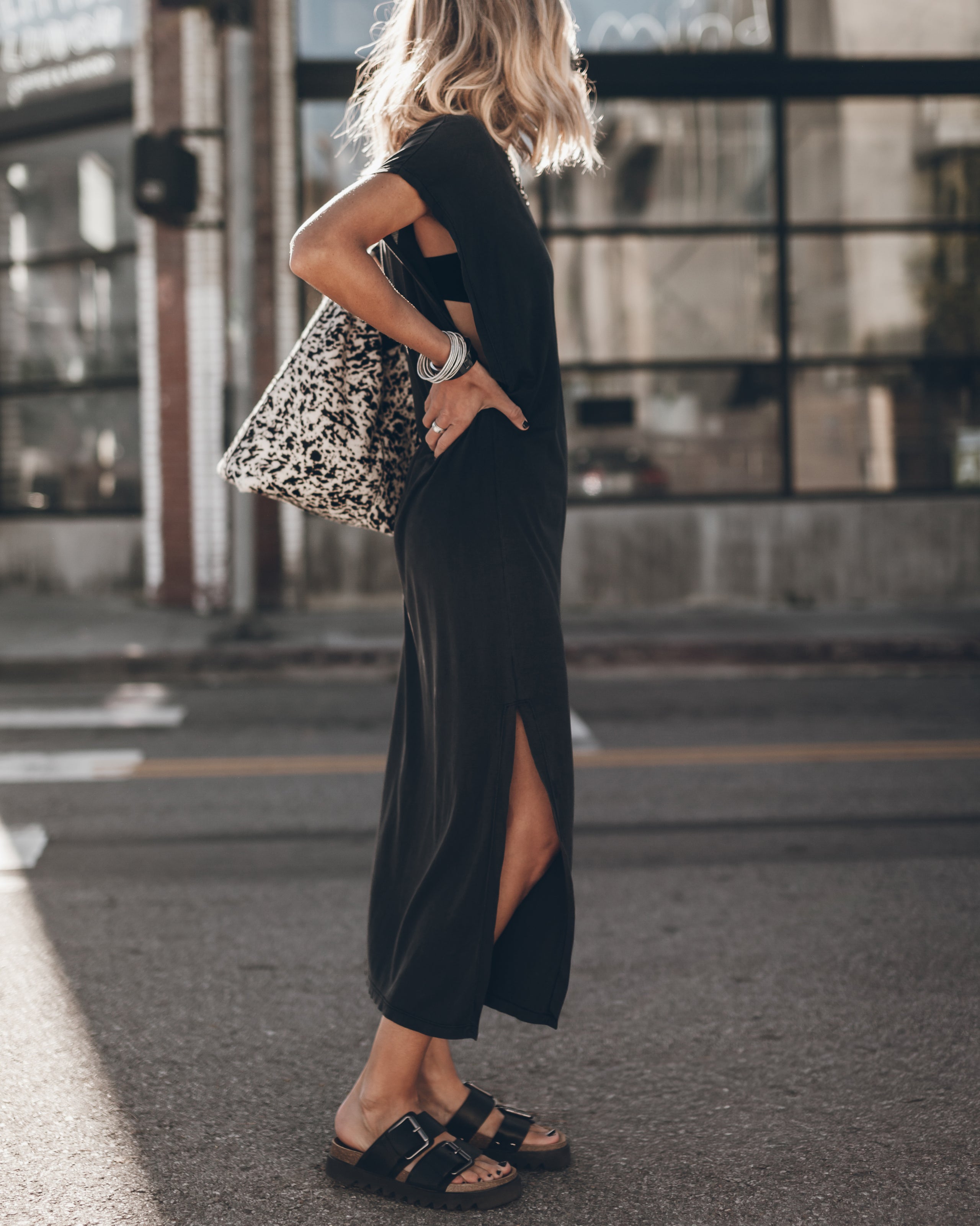 The Dark Long Batwing Dress