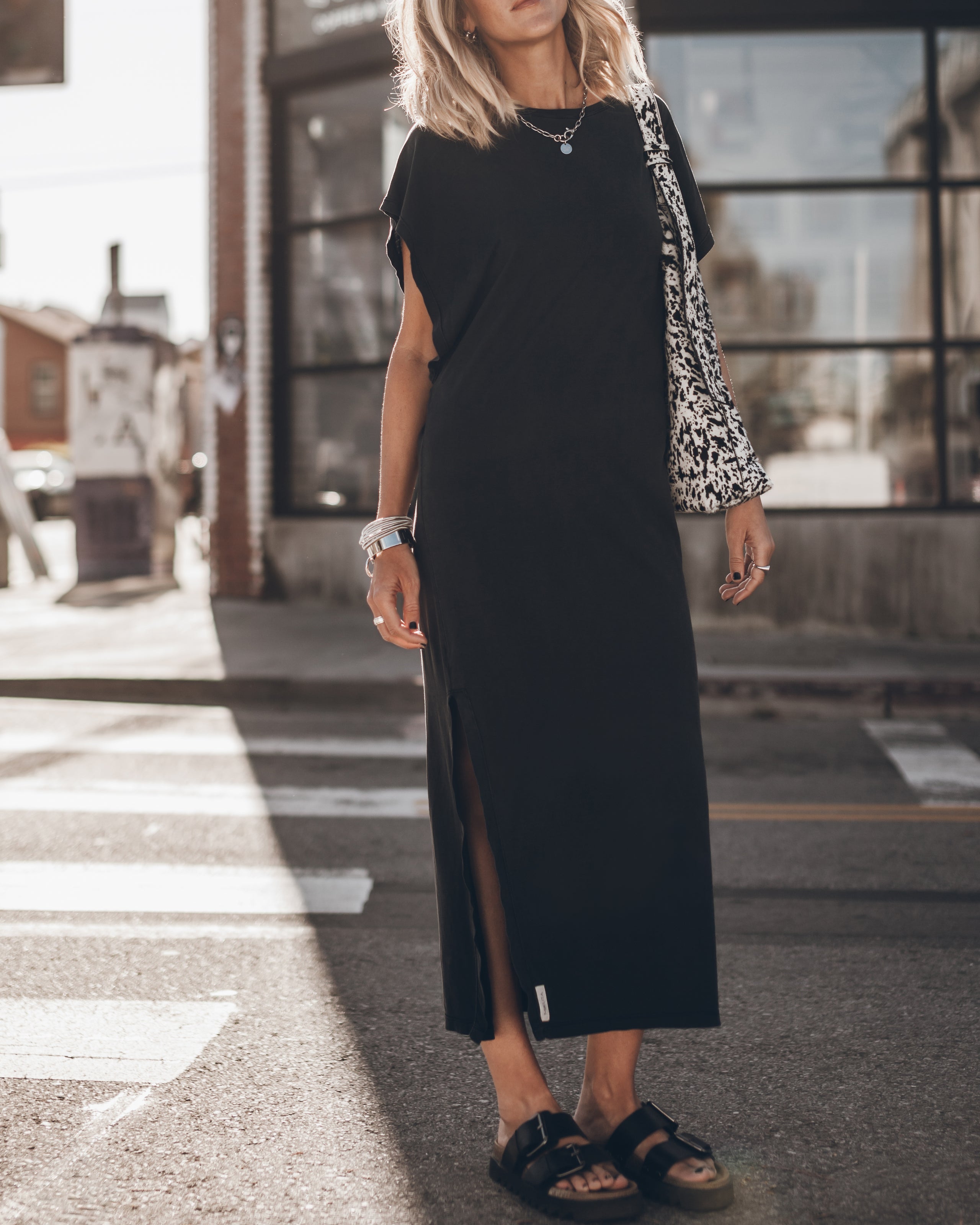 The Dark Long Batwing Dress