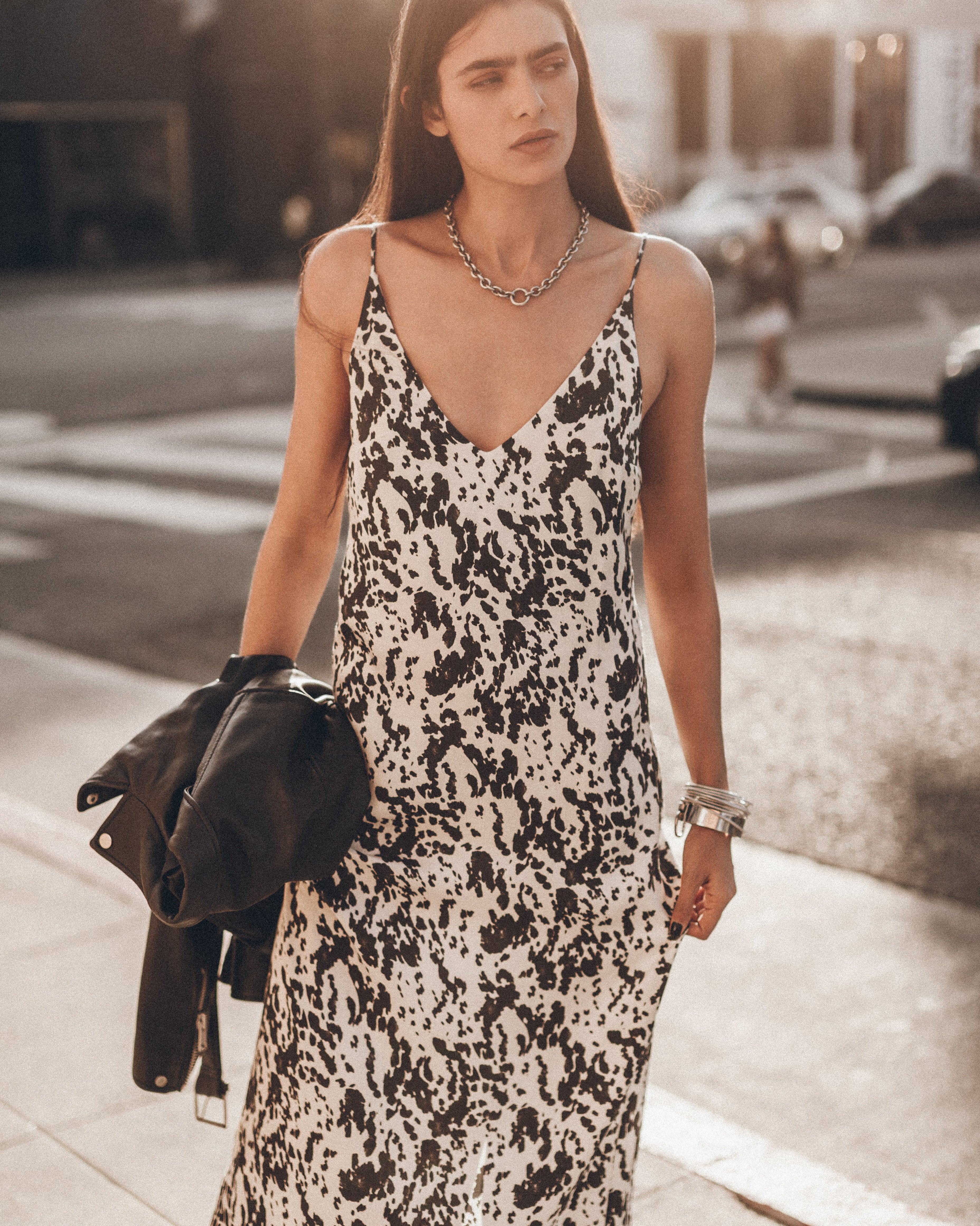 dalmatian bodycon dress Black And White Dalmatian Print Women's Sexy Cutout Twist Front Bodycon Dress Sleeveless Slim Fit Wrap Hem Mini Tank Dress