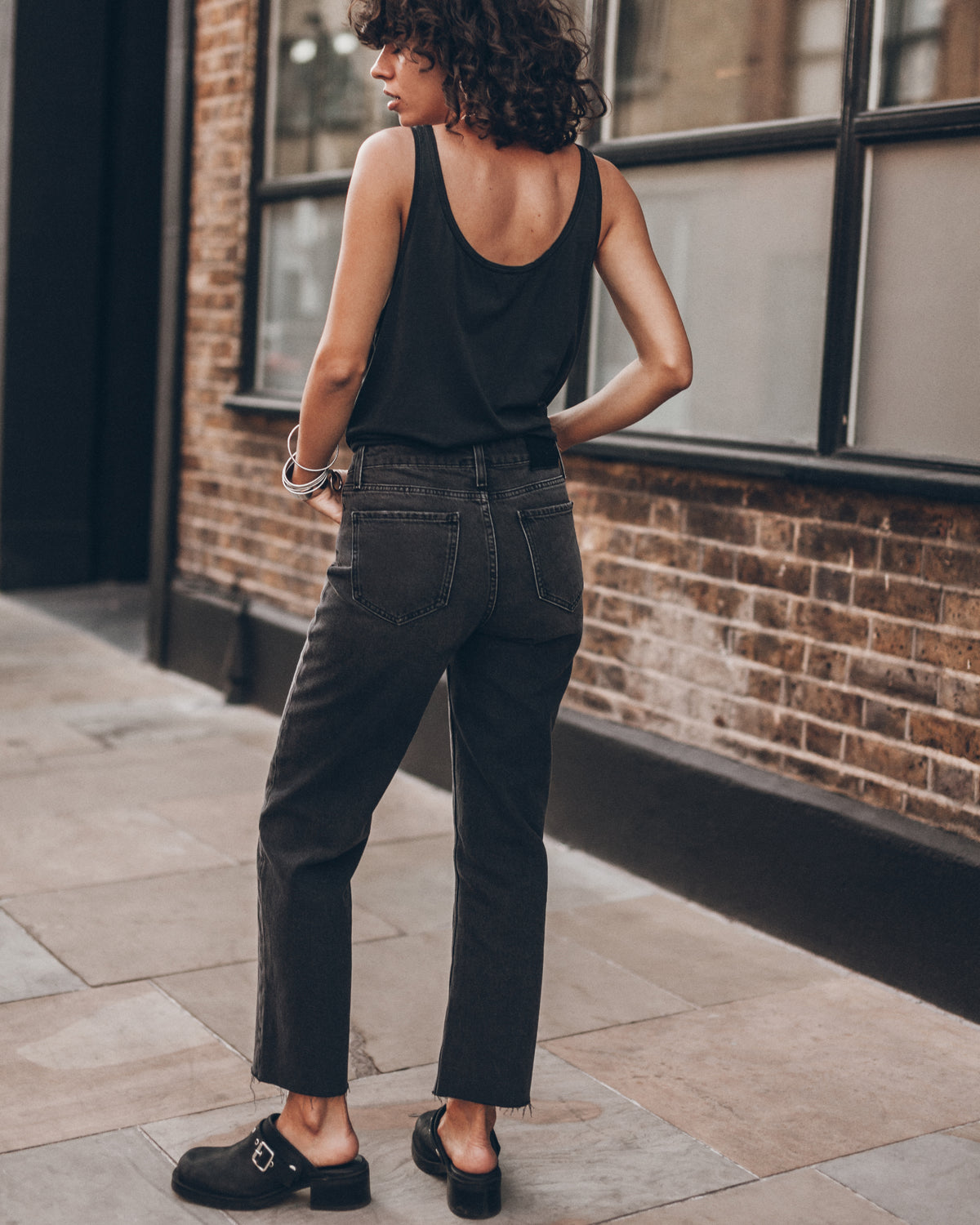 The Black Cropped Straight Jeans