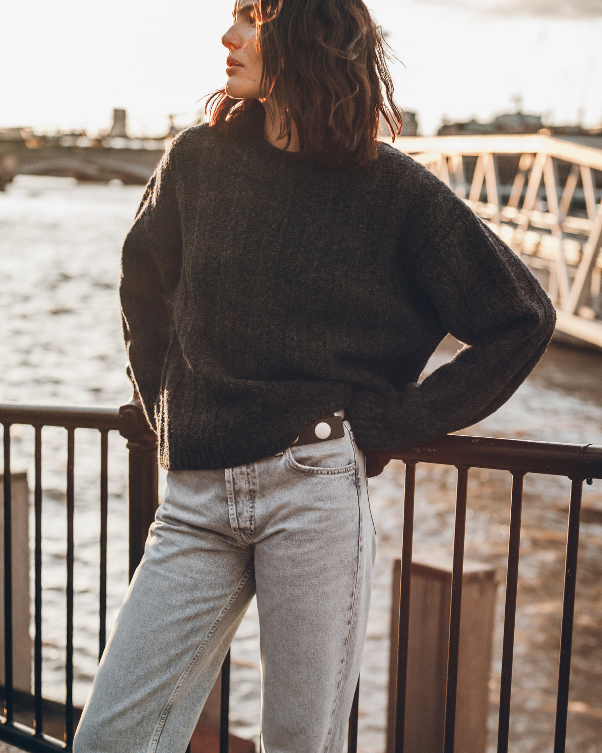The Dark Chunky Rib Knitted Sweater