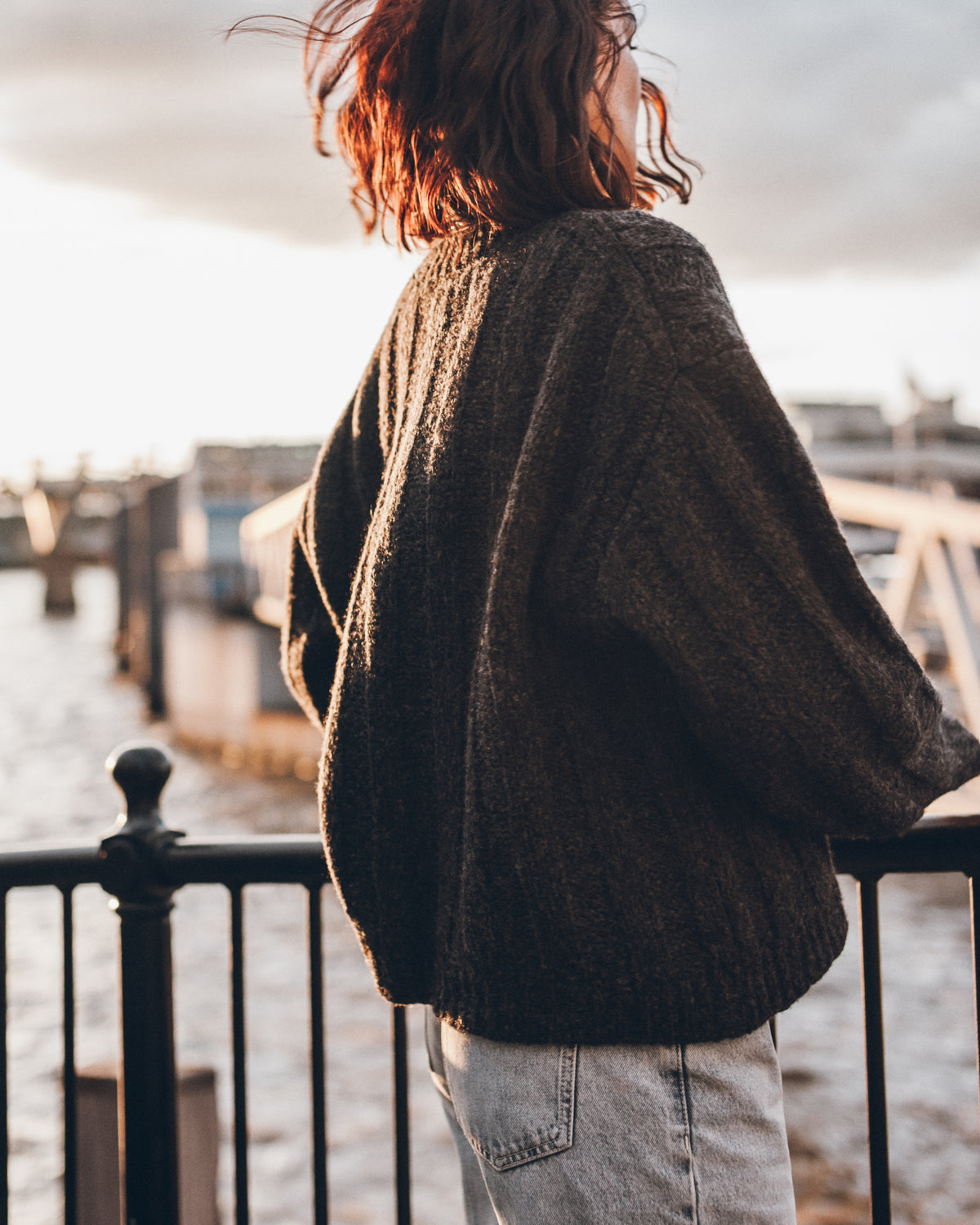 The Dark Chunky Rib Knitted Sweater