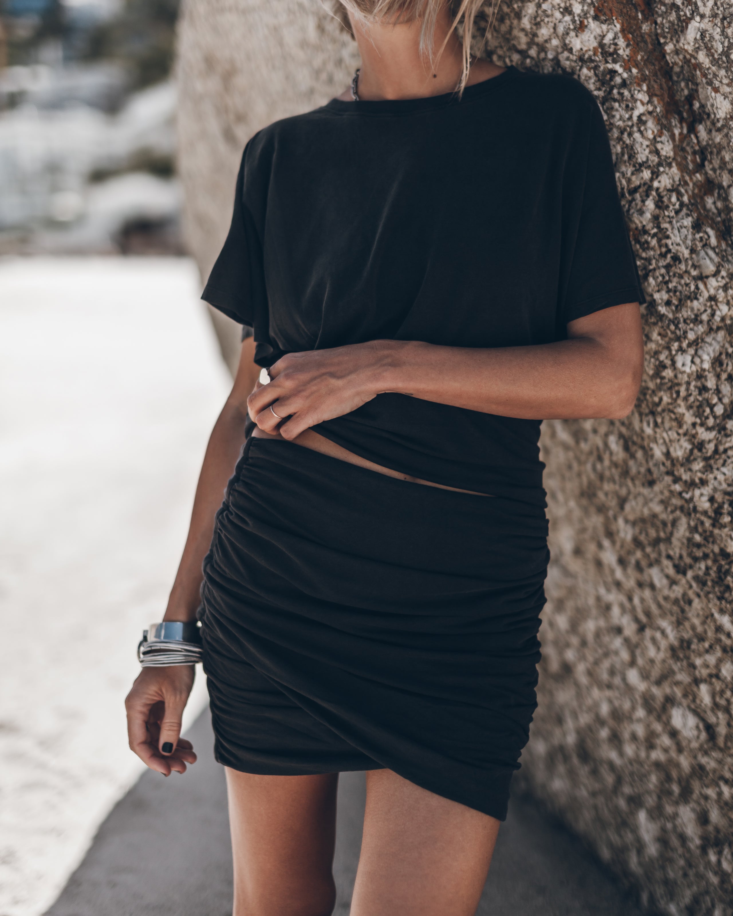 The Dark Draped Skirt