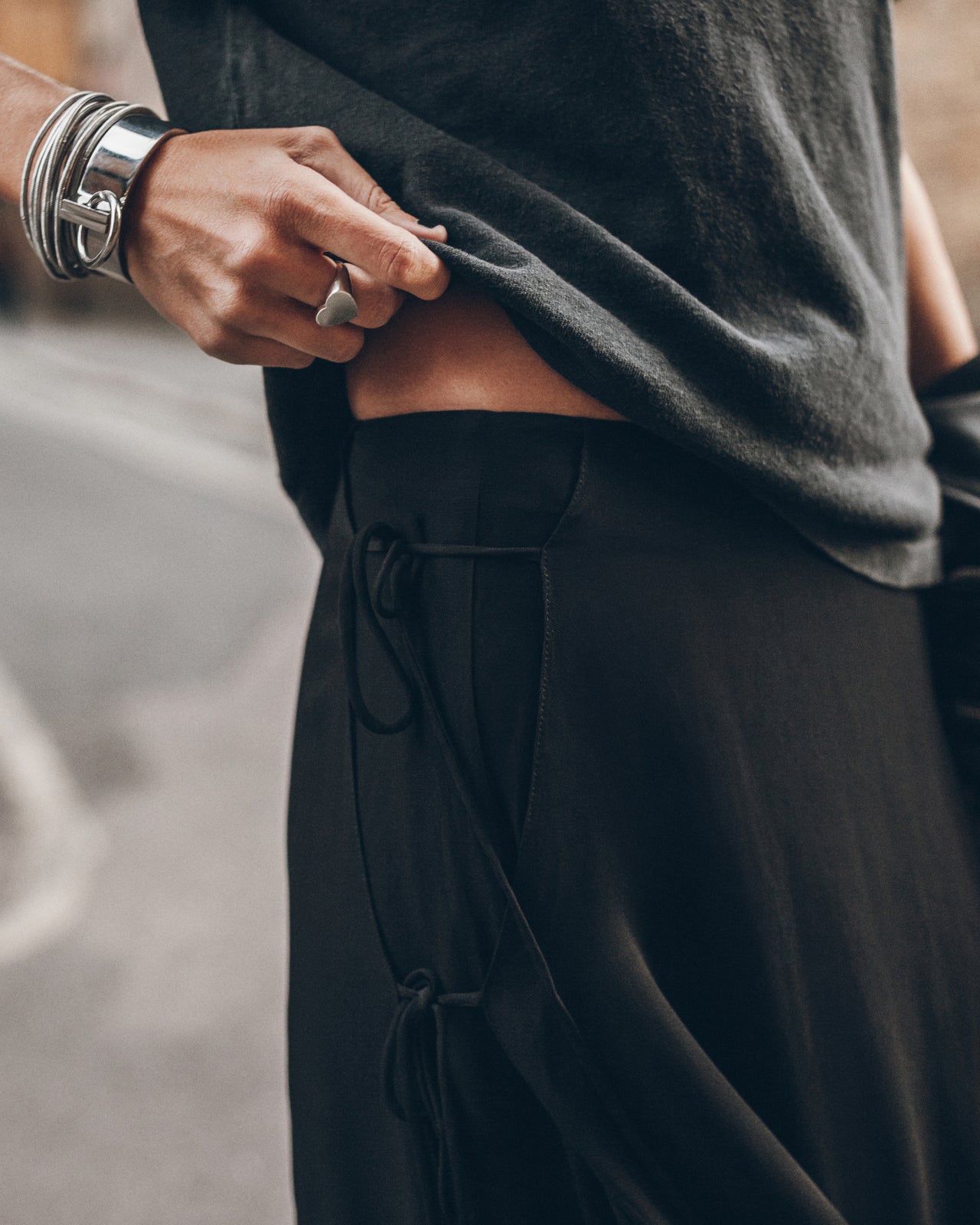 The Black Chiffon Skirt