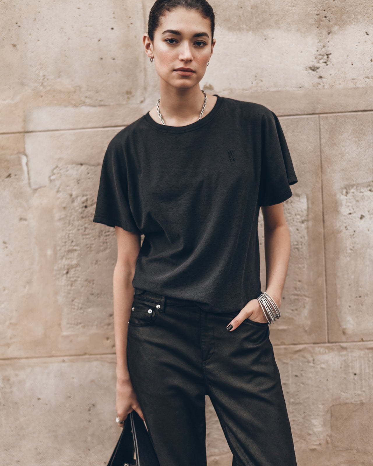 The Dark Embroidered Hemp Bat T-Shirt