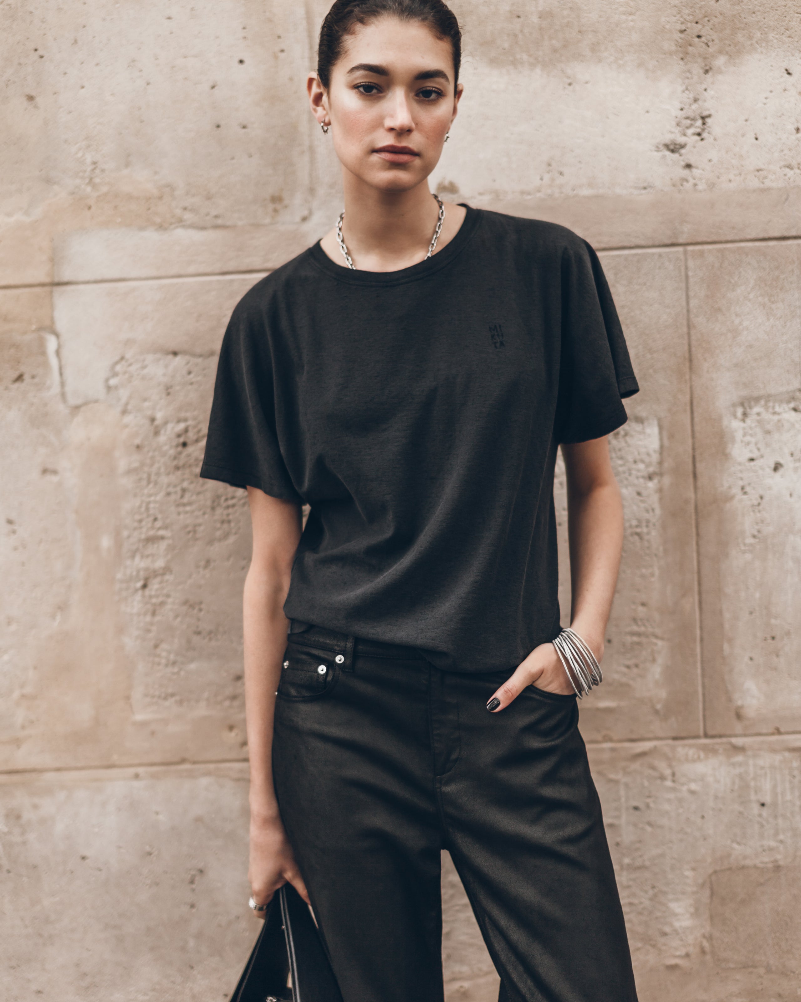 The Dark Embroidered Hemp Bat T-Shirt