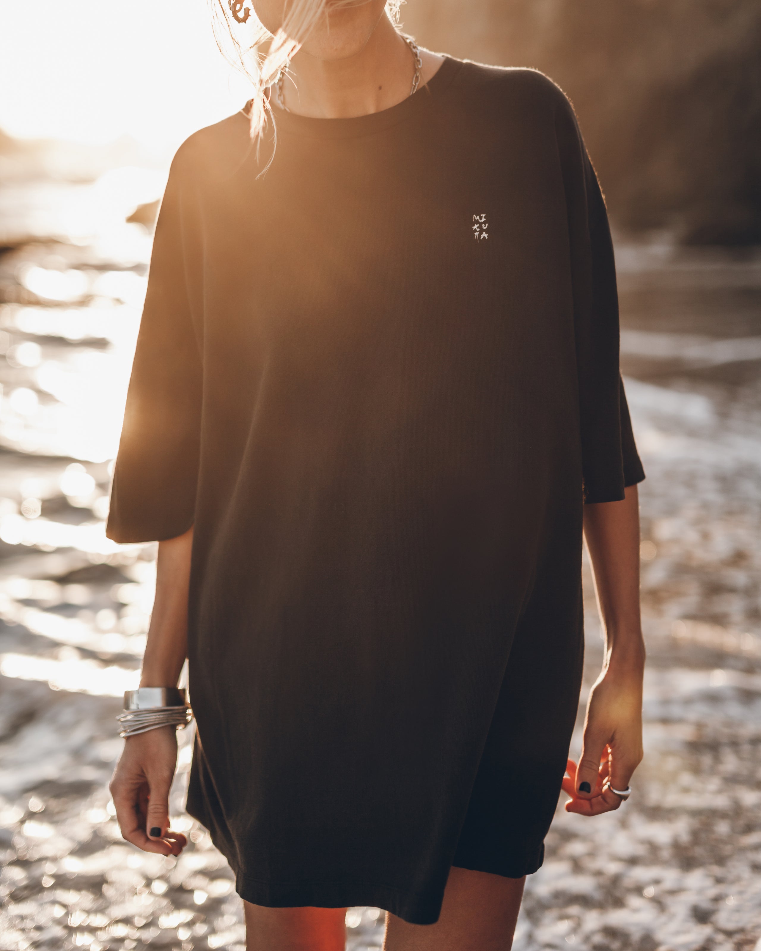 The Dark Embroidered Oversized T-Shirt