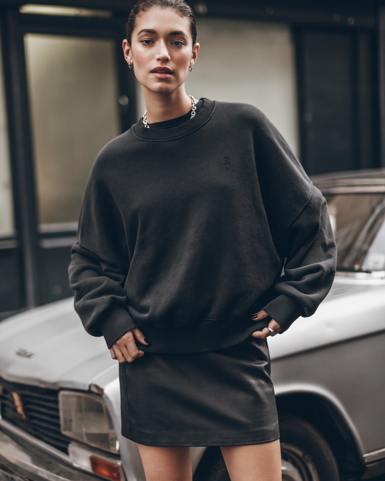 The Dark Embroidered Standard Sweater