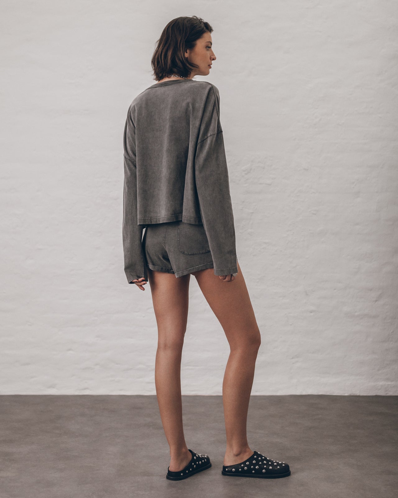 The Dark Faded Loose Cotton Longsleeve