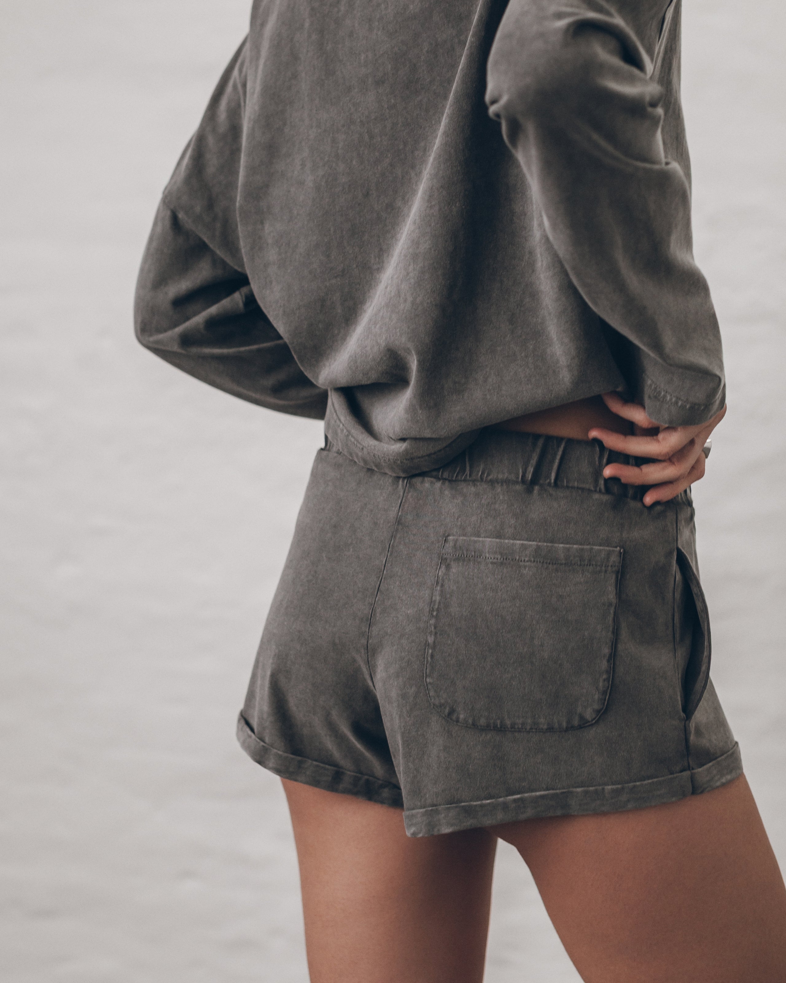 The Dark Faded Cotton Shorts