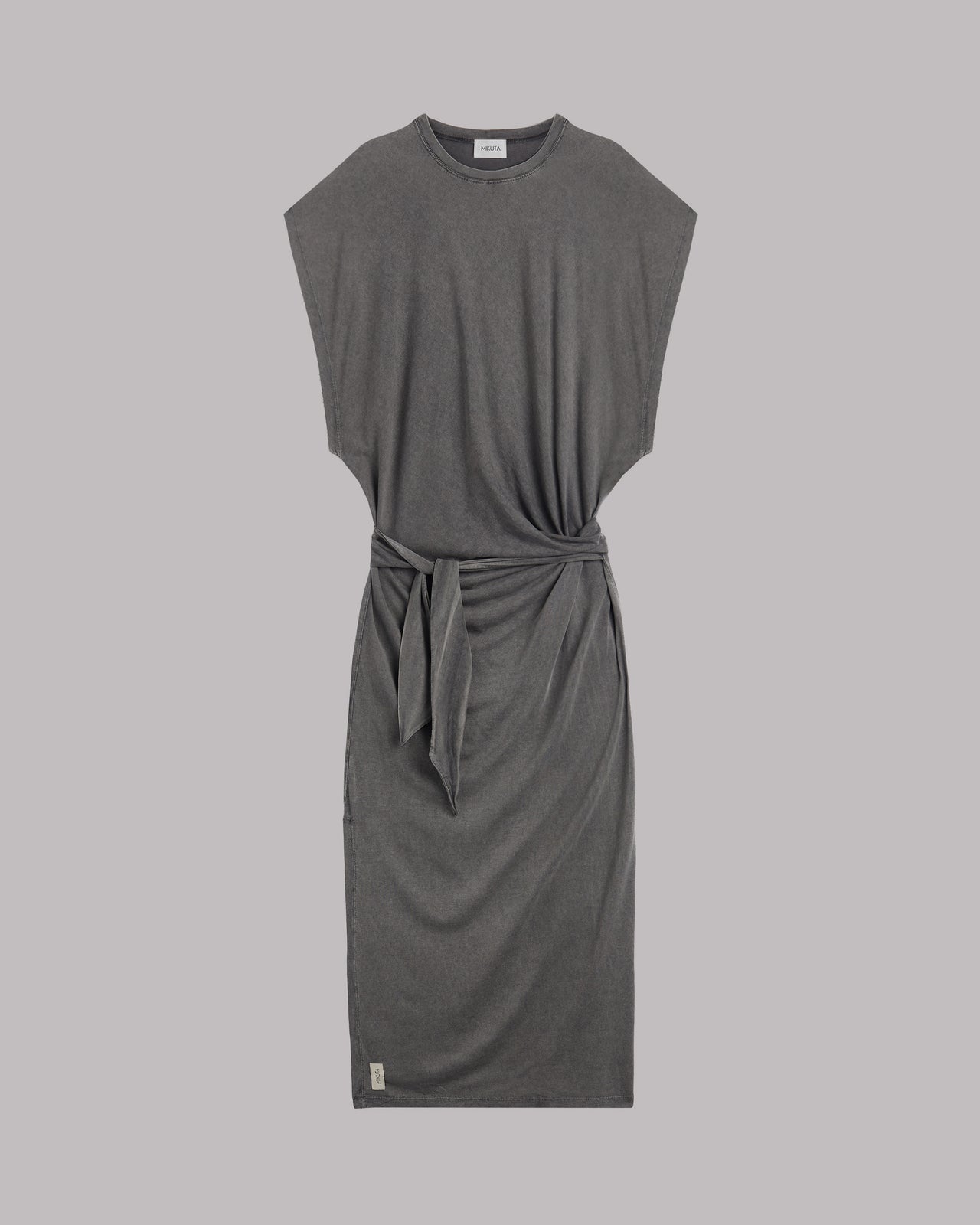 The Dark Faded Long Knotted Batwing Dress