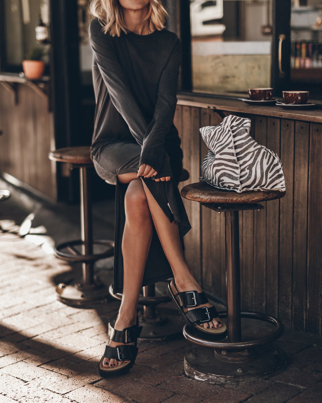 The Dark Faded Longsleeve Dress