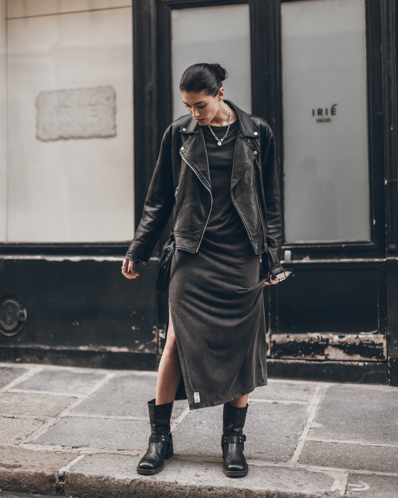 The Dark Faded Longsleeve Dress