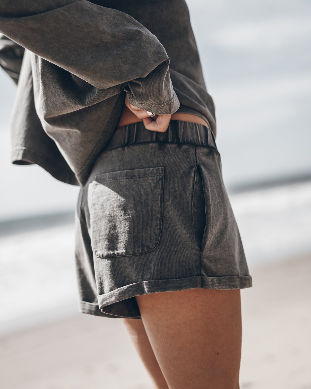 The Dark Faded Cotton Shorts