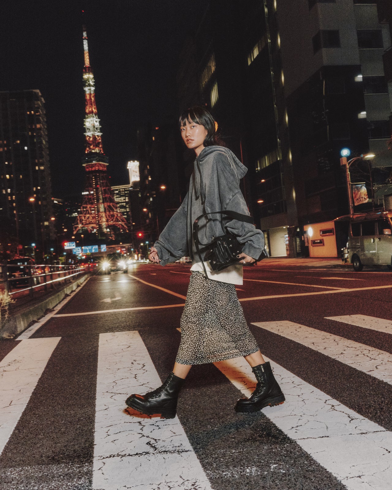 The Dotted Long Mesh Skirt