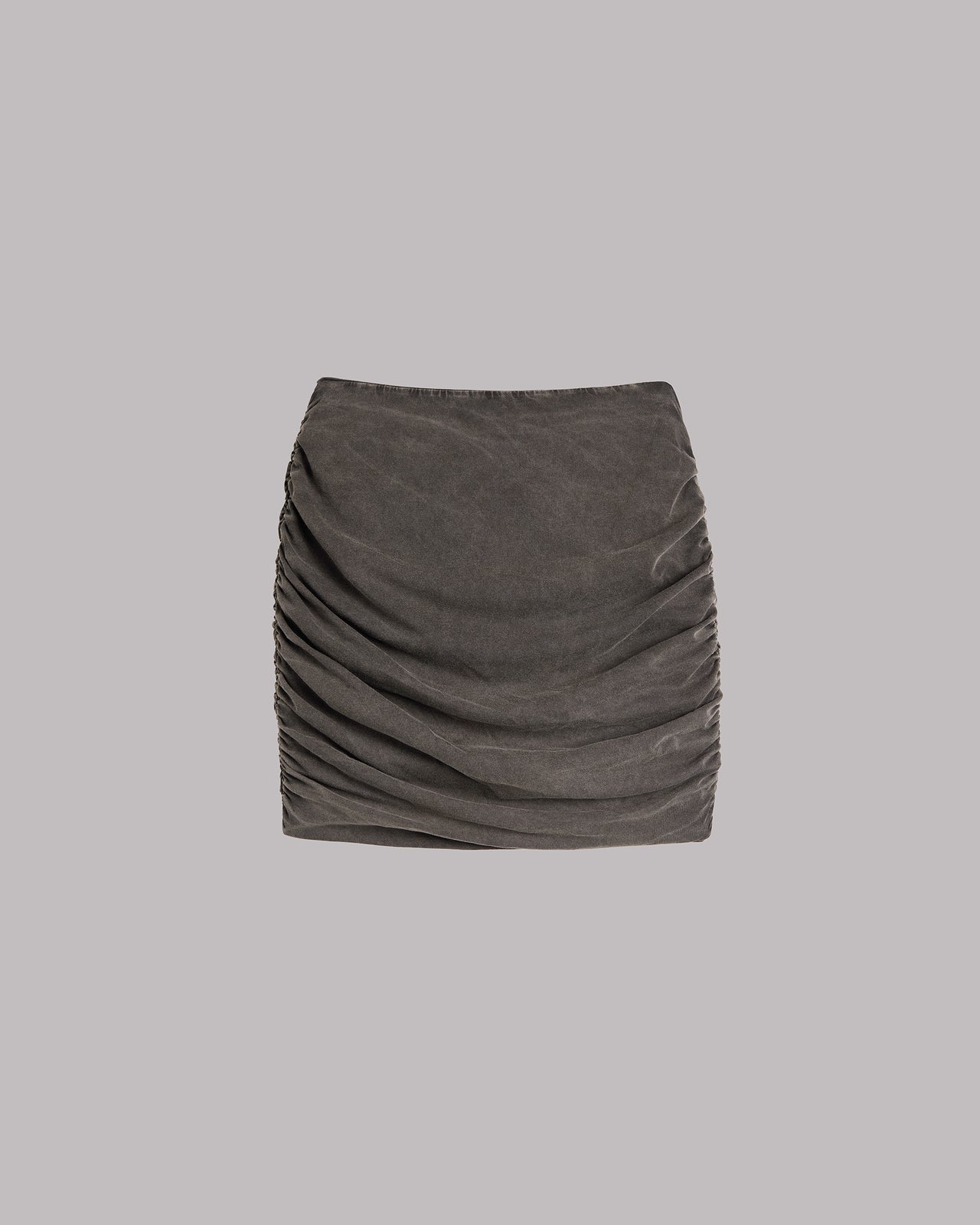 The Dark Faded Short Ruched Skirt